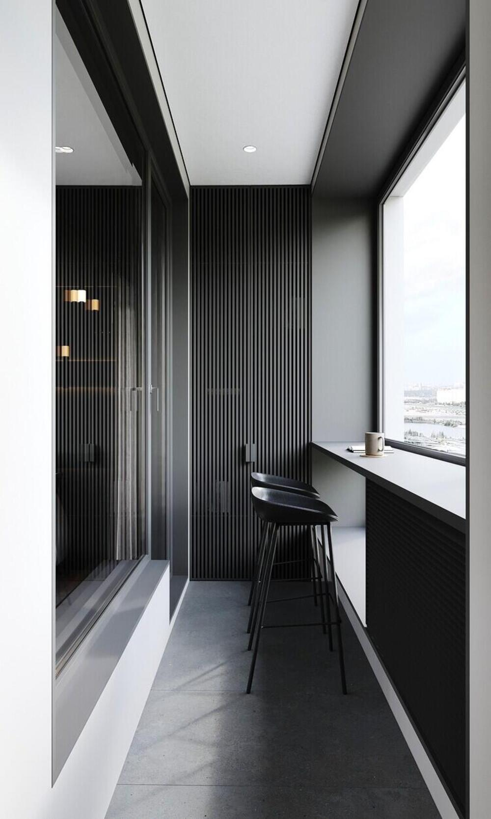 Дизайн интерьера квартиры в ЖК «Omega House (Омега Хаус)» в стиле монохромный минимализм