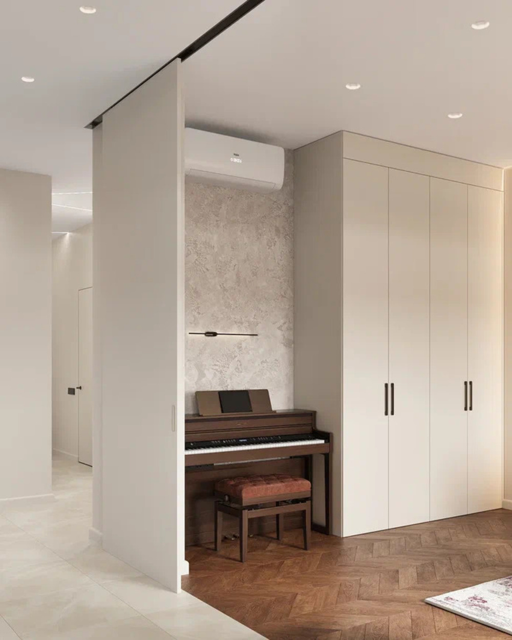 Дизайн интерьера квартиры в ЖК «Саларьево парк» в стиле современный минимализм