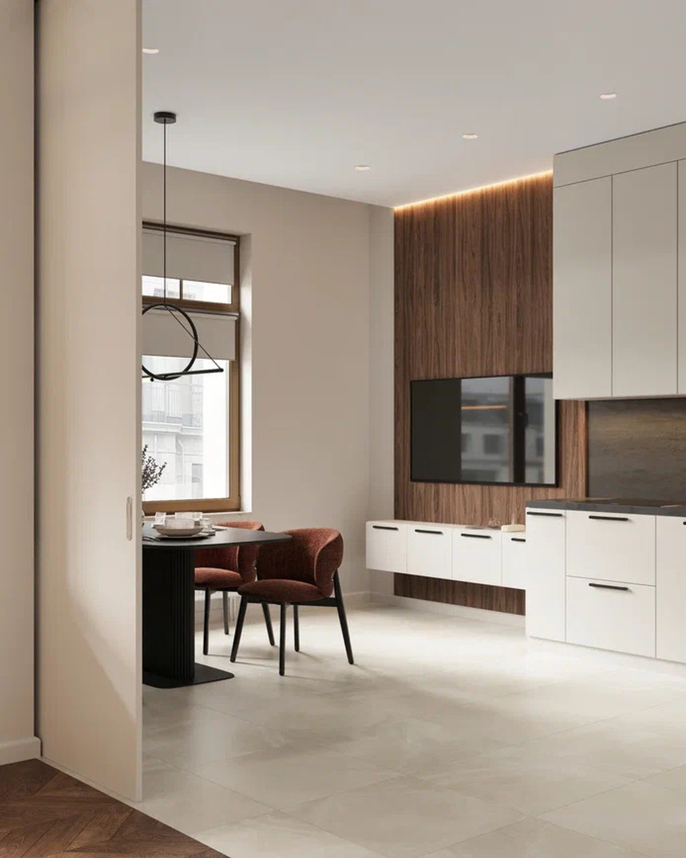 Дизайн интерьера квартиры в ЖК «Саларьево парк» в стиле современный минимализм