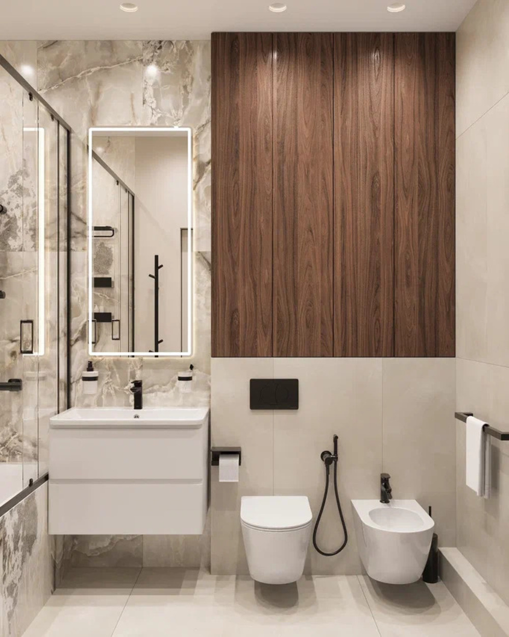 Дизайн интерьера квартиры в ЖК «Саларьево парк» в стиле современный минимализм