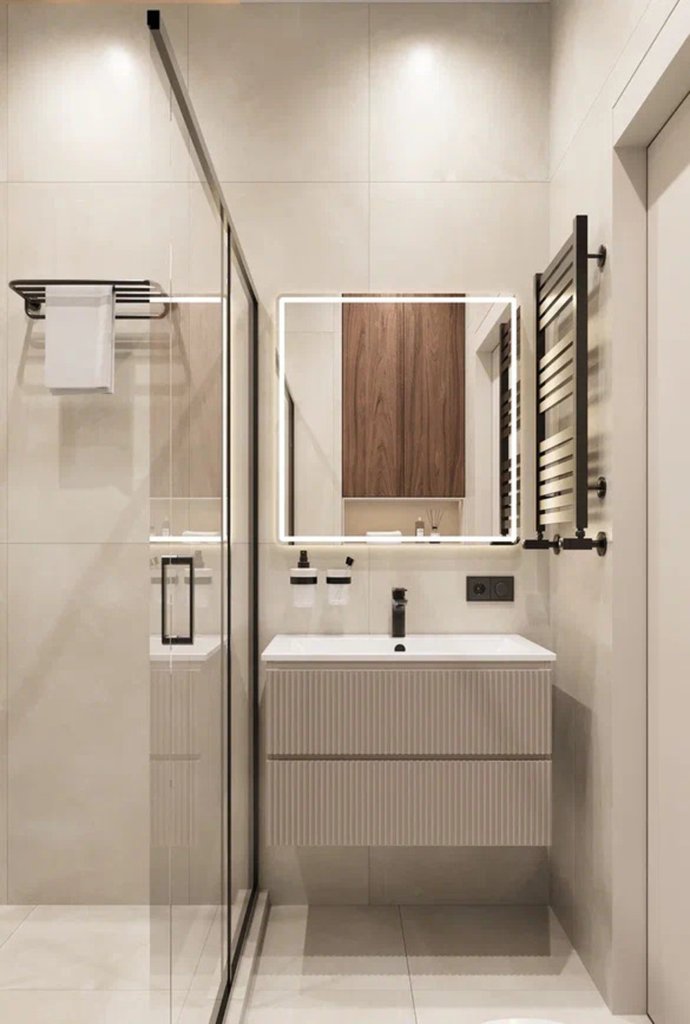 Дизайн интерьера квартиры в ЖК «Саларьево парк» в стиле современный минимализм