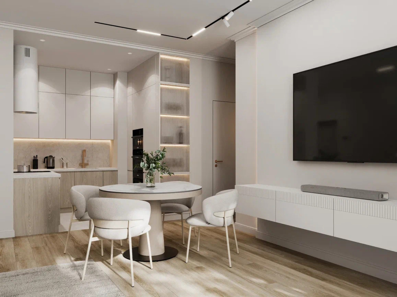 Дизайн-проект квартиры в ЖК «Прайм Приморский» в стиле легкая современная классика