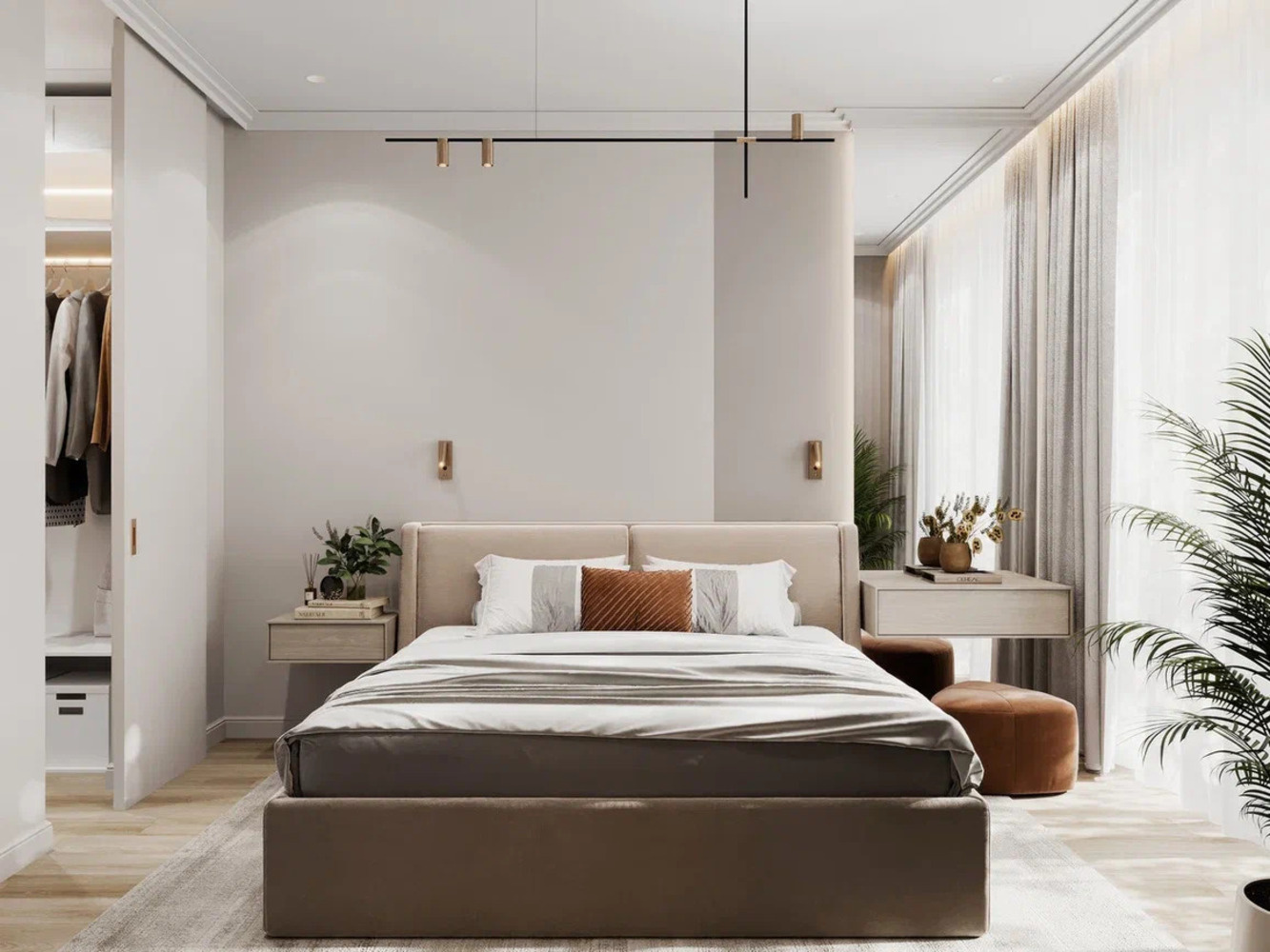 Дизайн-проект квартиры в ЖК «Прайм Приморский» в стиле легкая современная классика