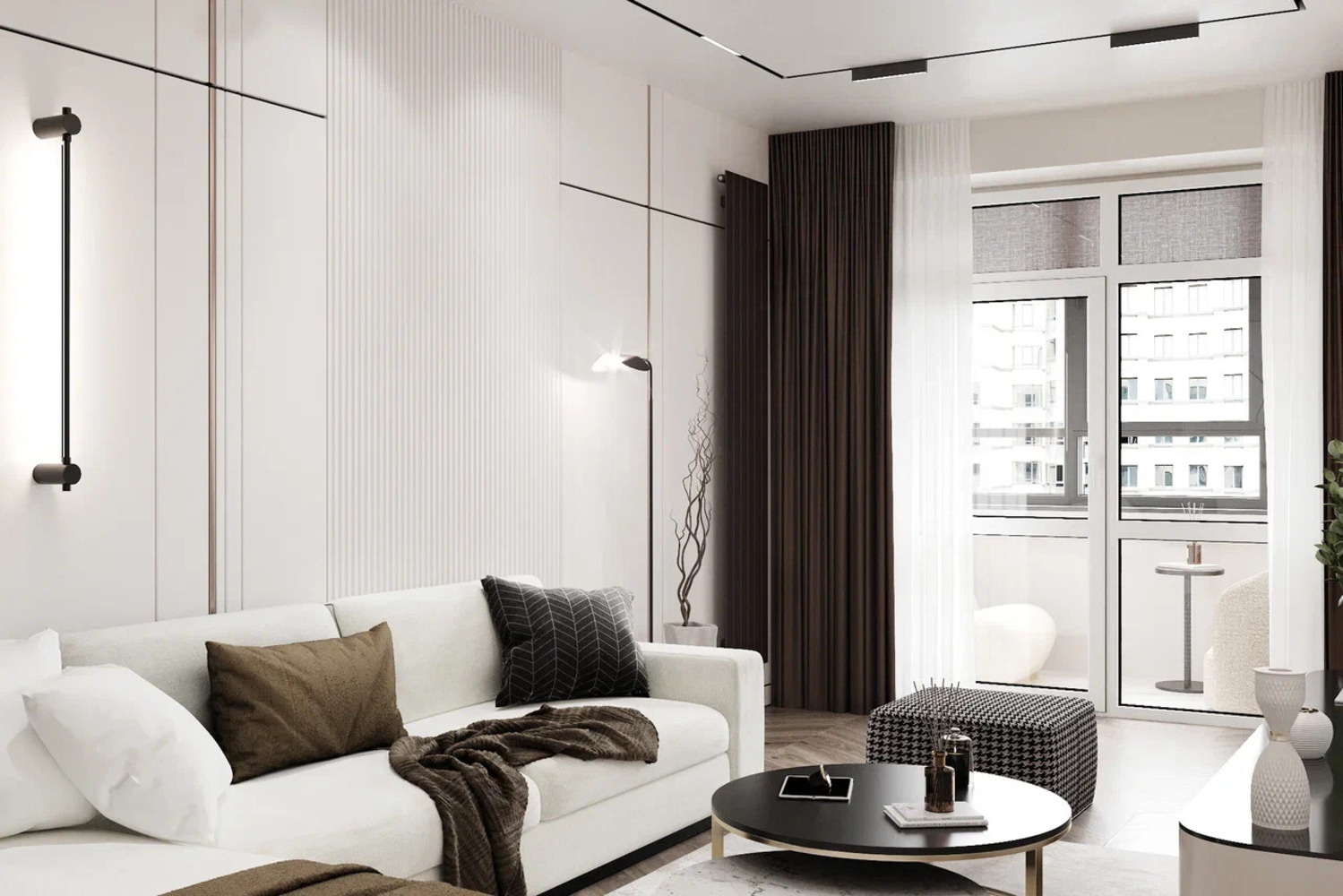 Дизайн-проект квартиры в ЖК «Витебский парк» в современном стиле с элементами минимализма