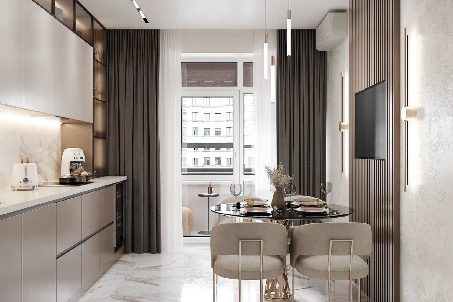 Дизайн-проект квартиры в ЖК «Витебский парк» в современном стиле с элементами минимализма