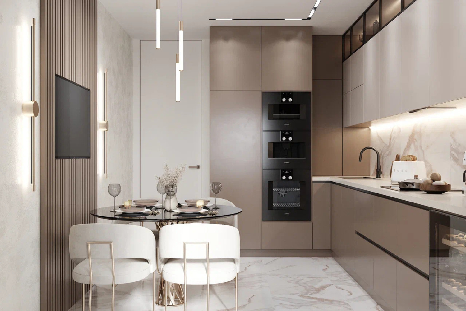 Дизайн-проект квартиры в ЖК «Витебский парк» в современном стиле с элементами минимализма