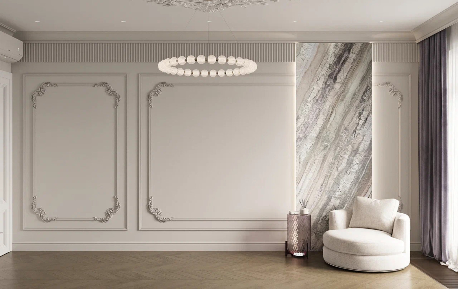 Дизайн-проект квартиры в ЖК «Шведская Крона» в неоклассическом стиле