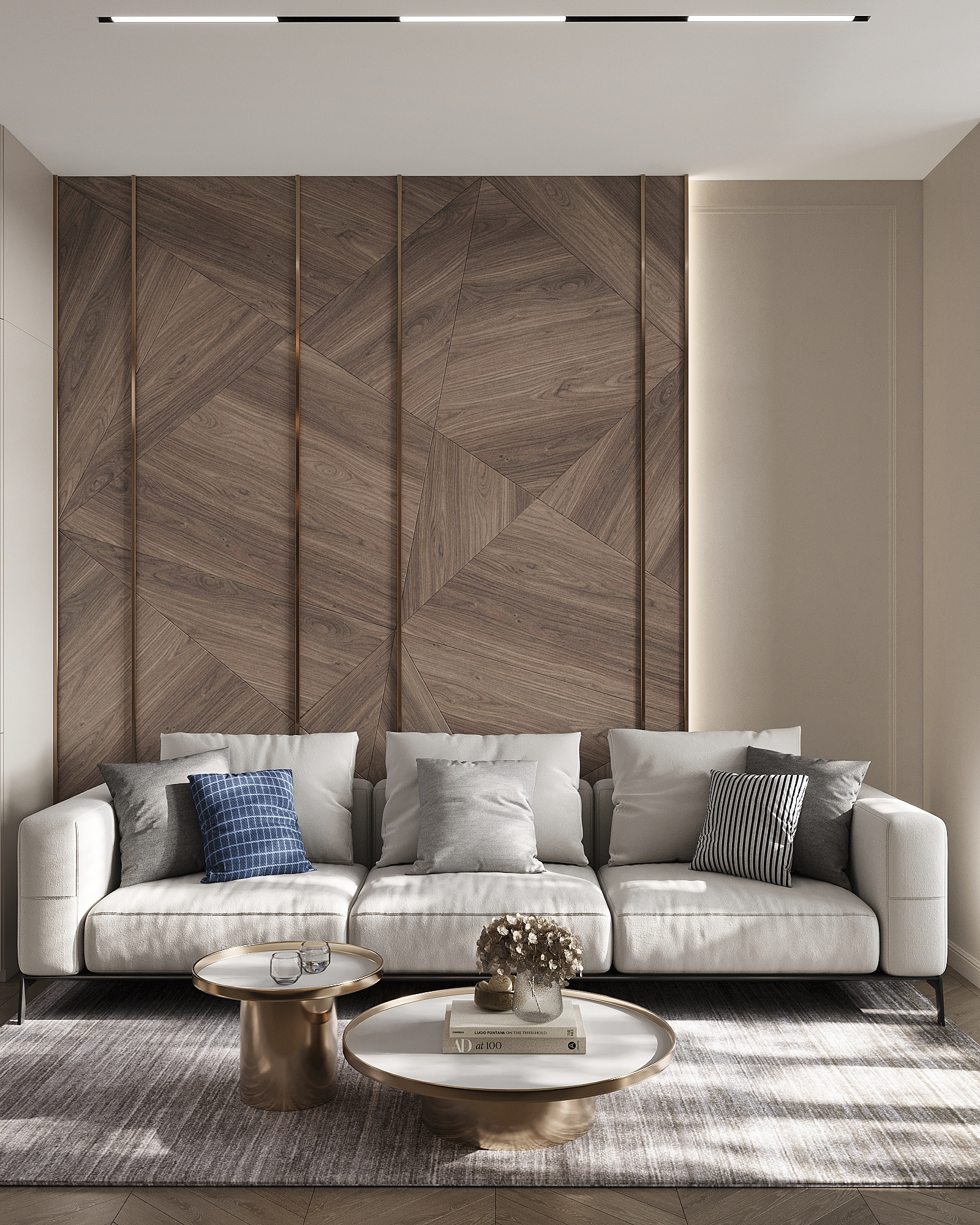 Обложка проекта: Дизайн-проект квартиры в ЖК «Событие» в современном стиле с элементами ар-деко