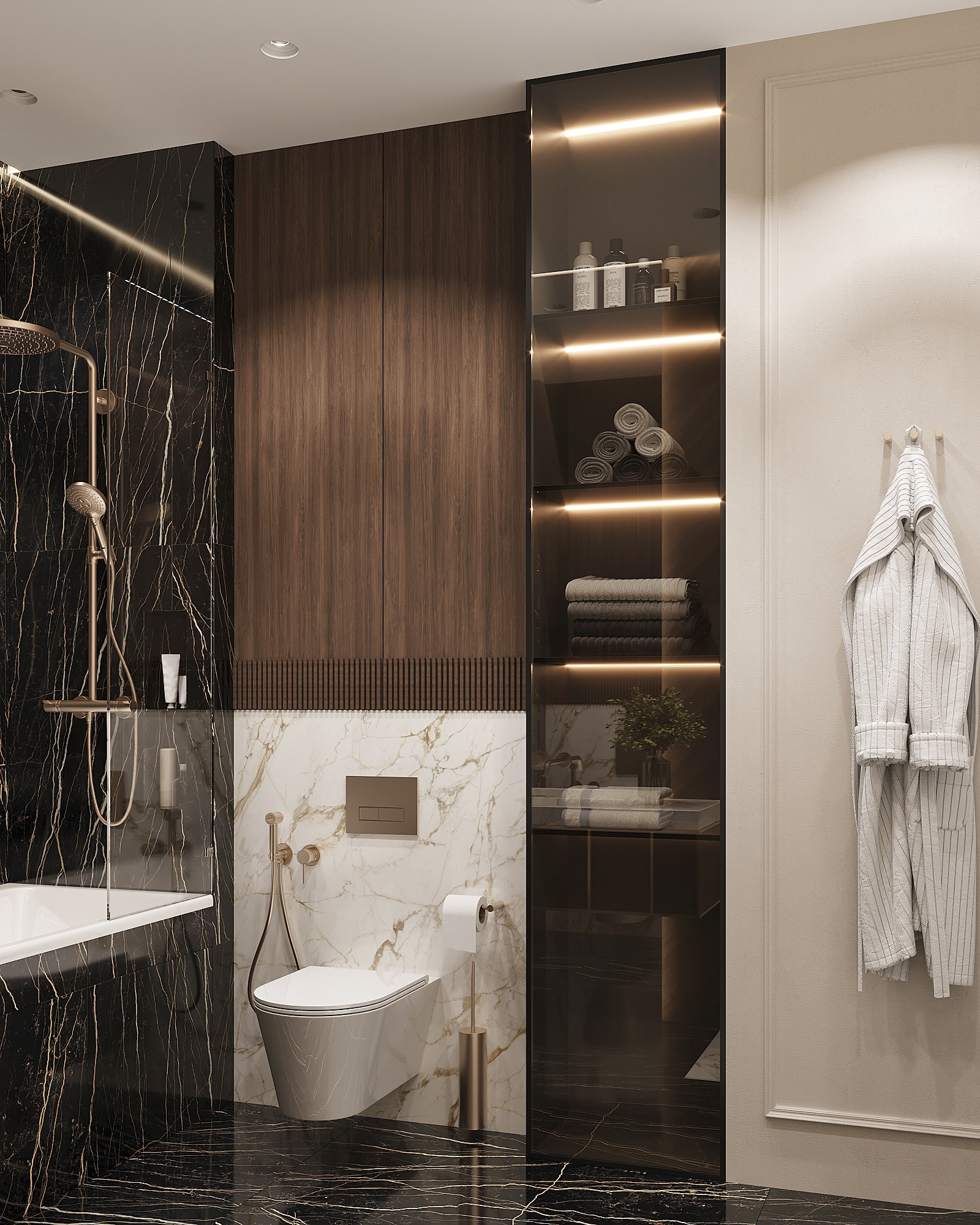 Дизайн-проект квартиры в ЖК «Событие» в современном стиле с элементами ар-деко