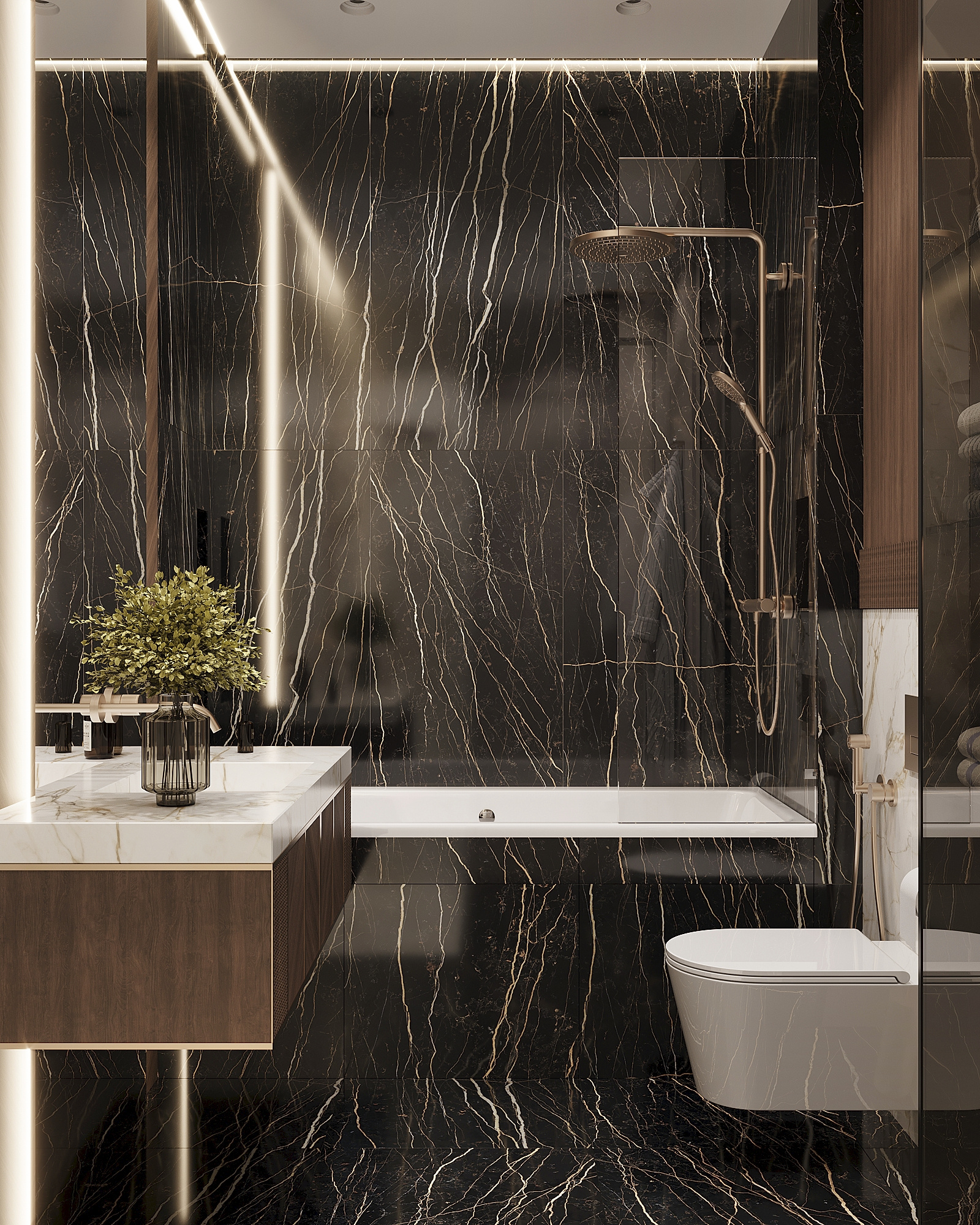 Дизайн-проект квартиры в ЖК «Событие» в современном стиле с элементами ар-деко