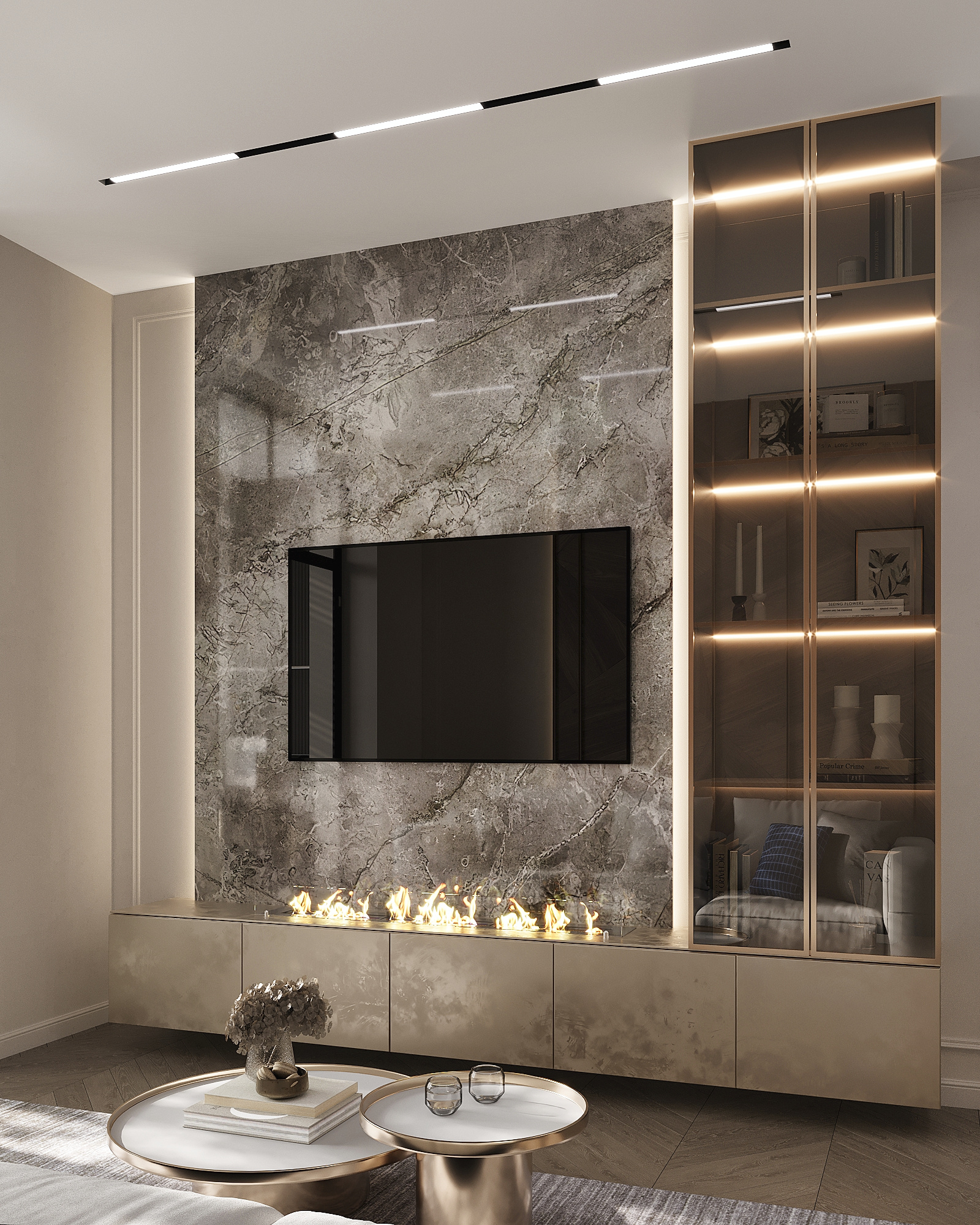 Дизайн-проект квартиры в ЖК «Событие» в современном стиле с элементами ар-деко