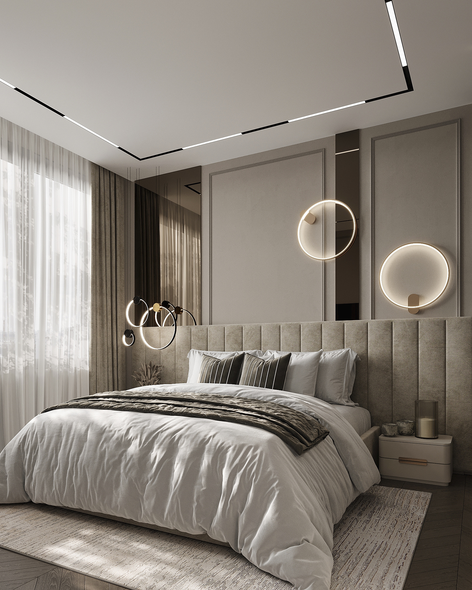 Дизайн-проект квартиры в ЖК «Событие» в современном стиле с элементами ар-деко