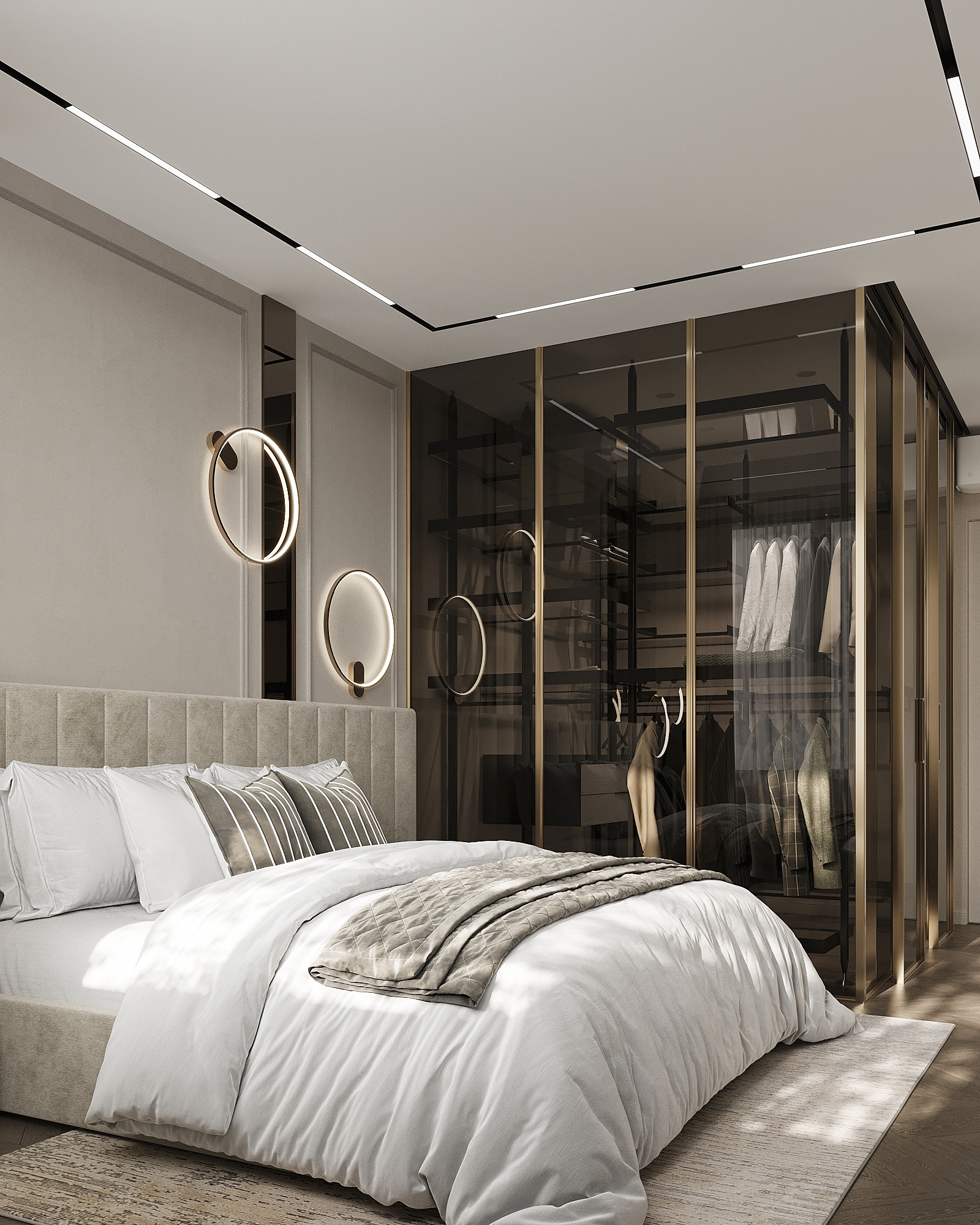 Дизайн-проект квартиры в ЖК «Событие» в современном стиле с элементами ар-деко