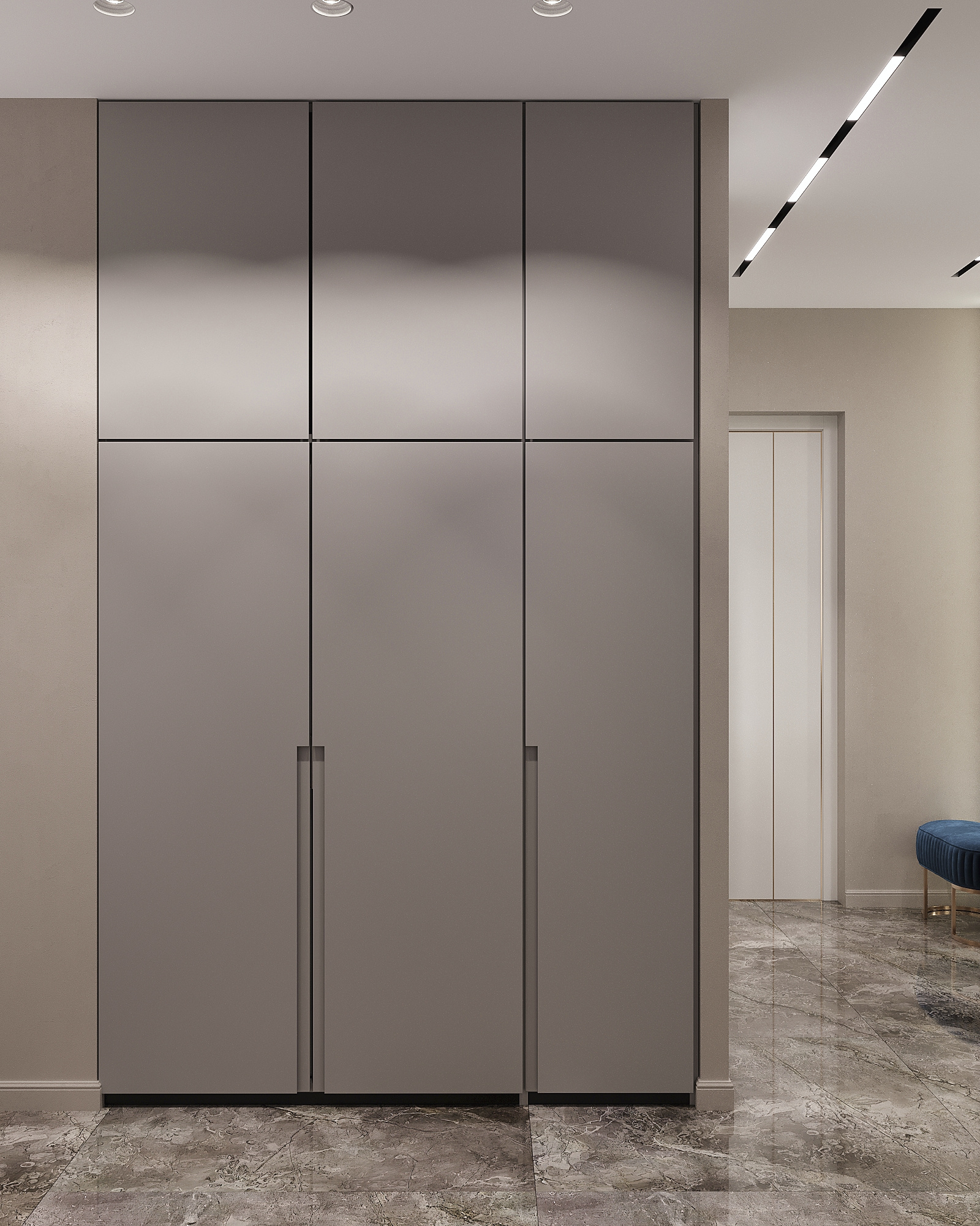 Дизайн-проект квартиры в ЖК «Событие» в современном стиле с элементами ар-деко