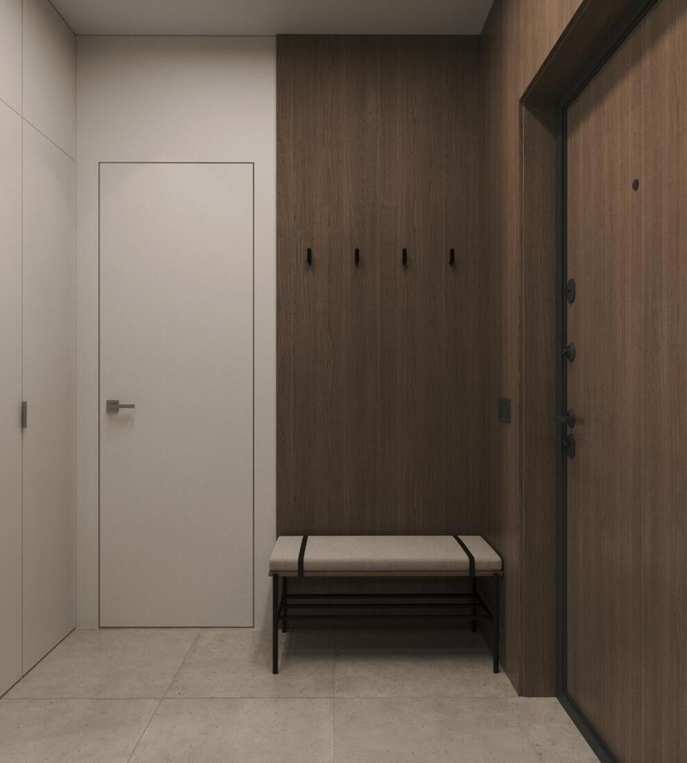 Дизайн интерьера в ЖК «Лермонтовский 54» в стиле джапанди