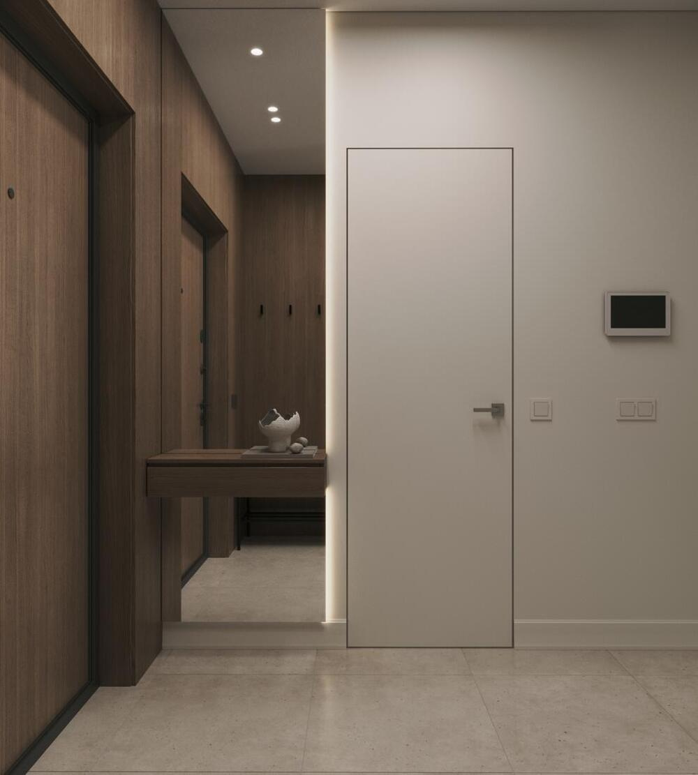 Дизайн интерьера в ЖК «Лермонтовский 54» в стиле джапанди