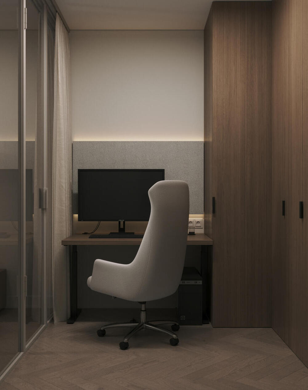 Дизайн интерьера в ЖК «Лермонтовский 54» в стиле джапанди