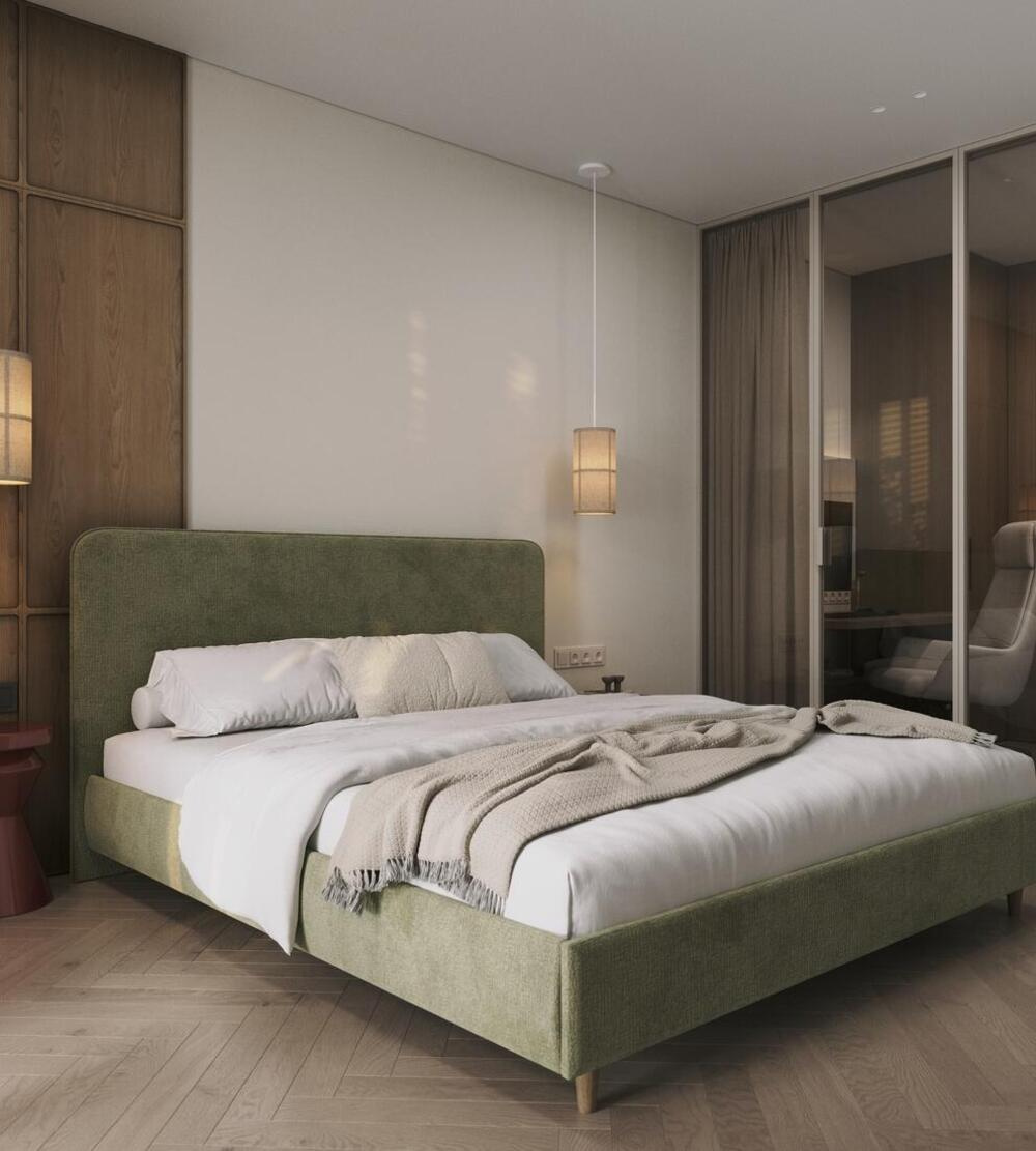 Дизайн интерьера в ЖК «Лермонтовский 54» в стиле джапанди