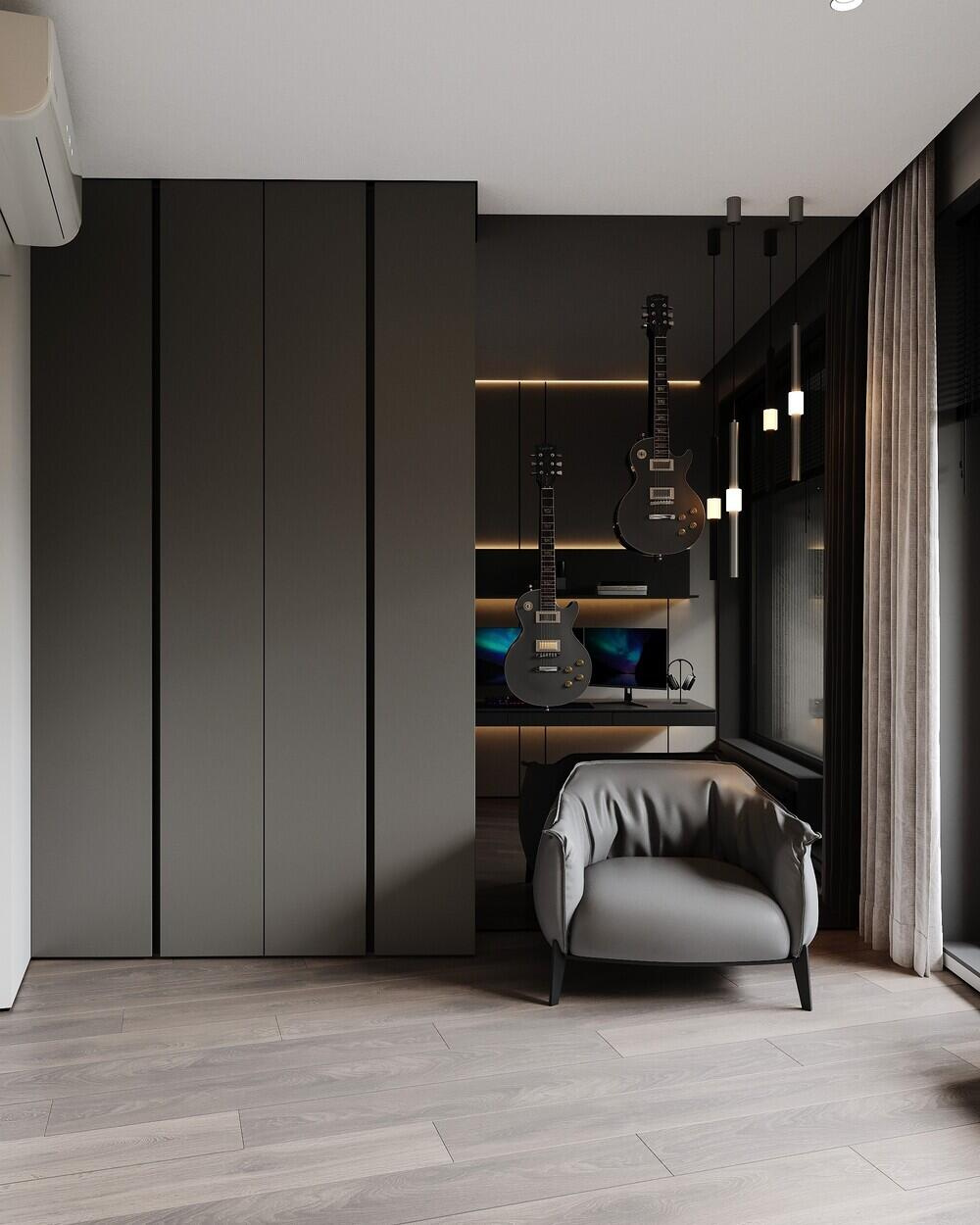 Дизайн-проект квартиры в ЖК «Квартал бизнес-класса Б15» в стиле монохромный минимализм