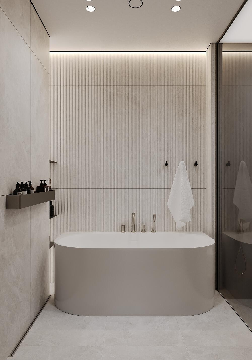 Дизайн-проект квартиры в ЖК «Квартал бизнес-класса Б15» в стиле монохромный минимализм