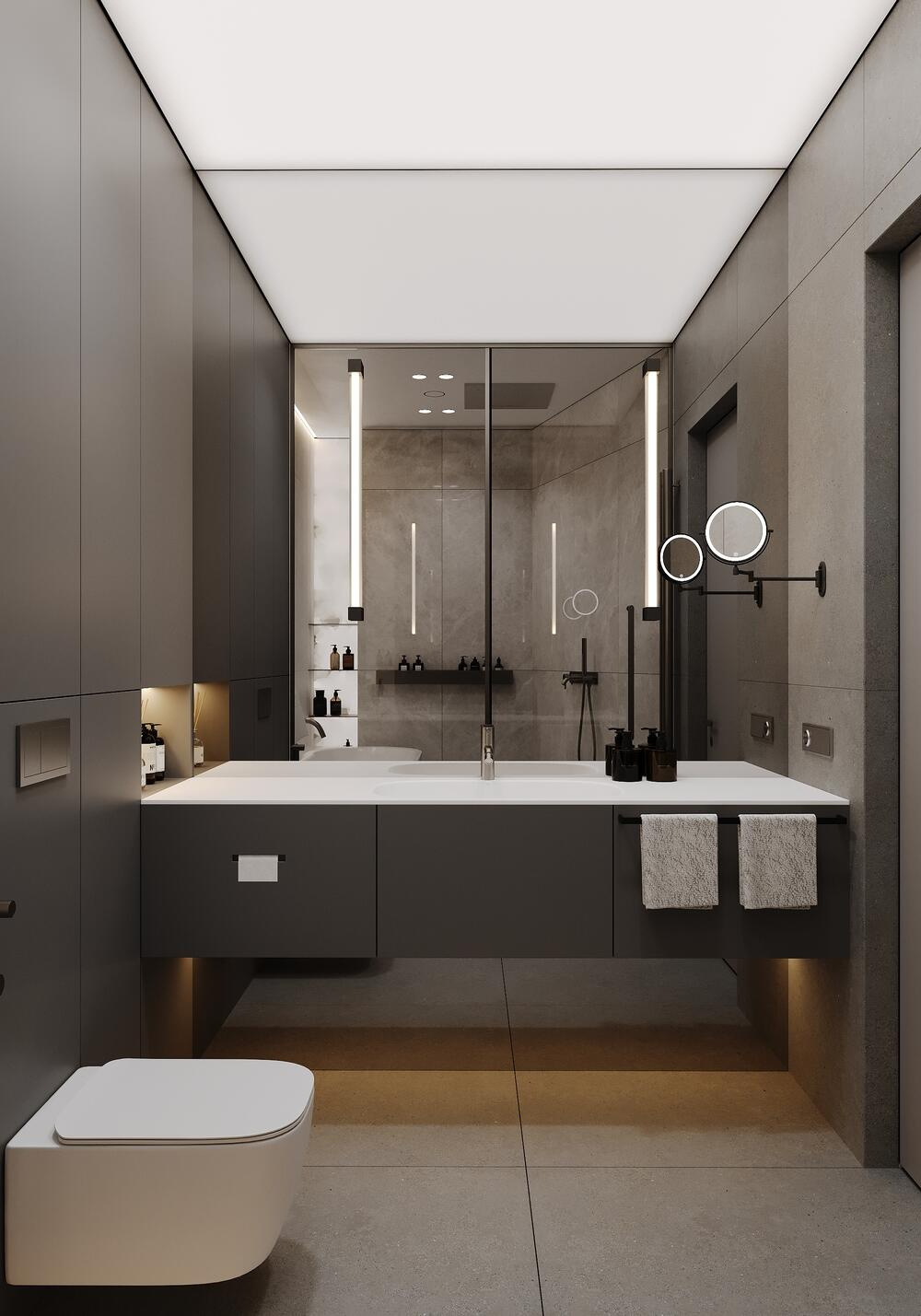 Дизайн-проект квартиры в ЖК «Квартал бизнес-класса Б15» в стиле монохромный минимализм