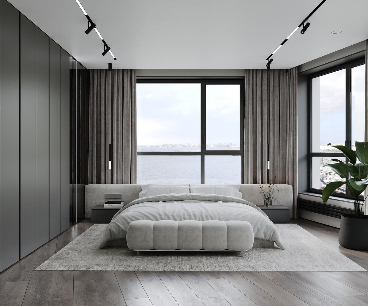 Дизайн-проект квартиры в ЖК «Квартал бизнес-класса Б15» в стиле монохромный минимализм