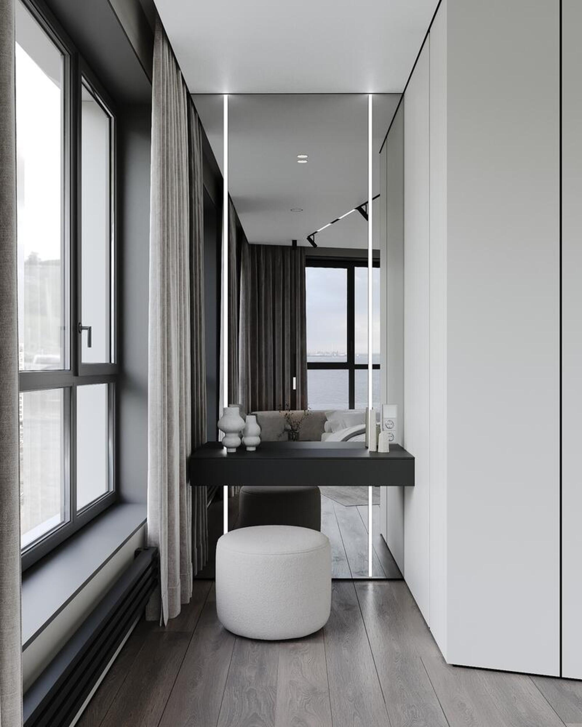 Дизайн-проект квартиры в ЖК «Квартал бизнес-класса Б15» в стиле монохромный минимализм