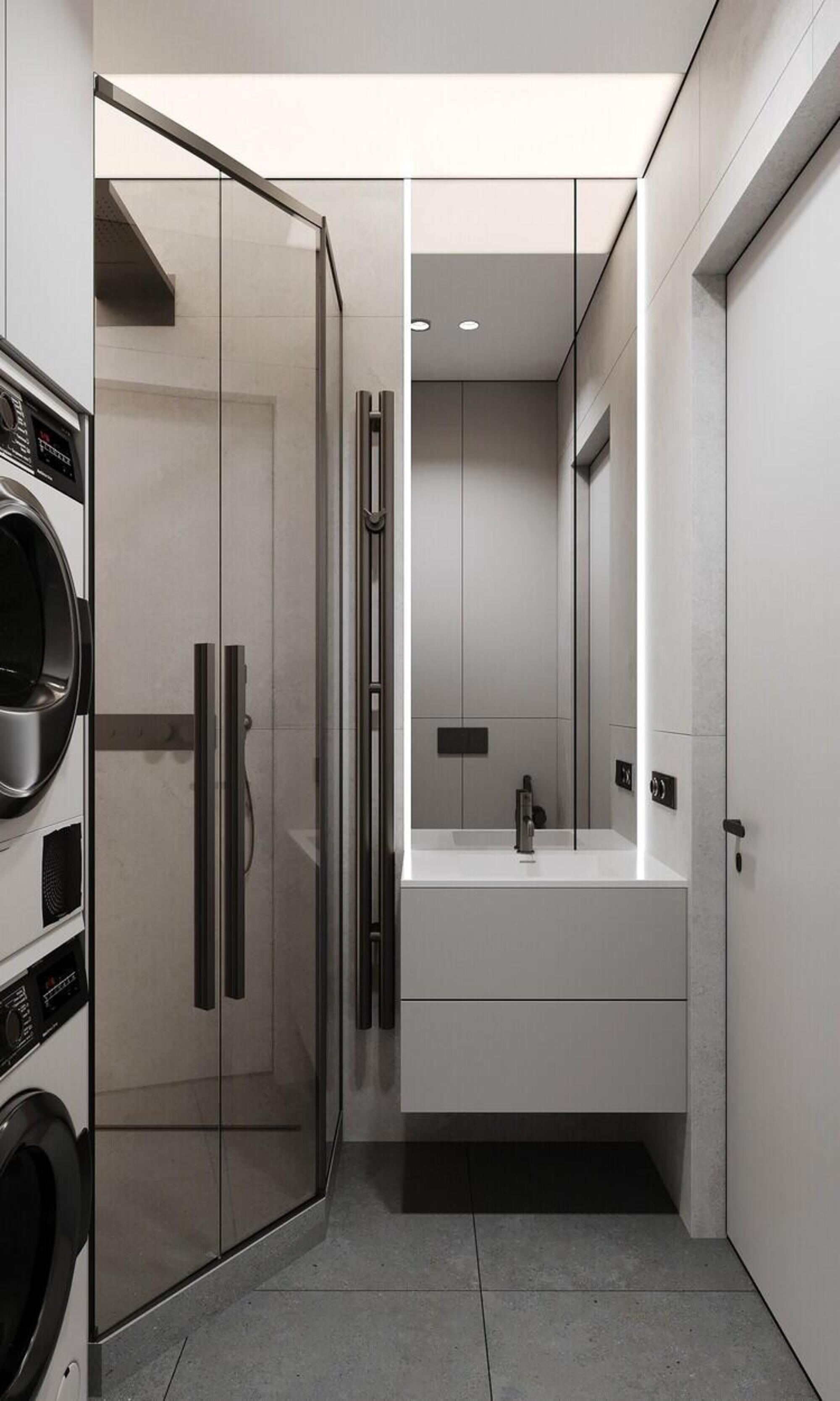 Дизайн-проект квартиры в ЖК «Квартал бизнес-класса Б15» в стиле монохромный минимализм