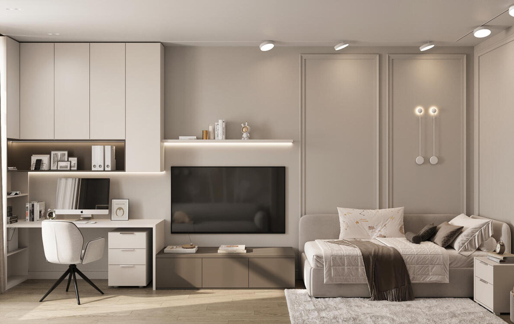 Дизайн интерьера квартиры в ЖК «Shagal» в стиле современная классика