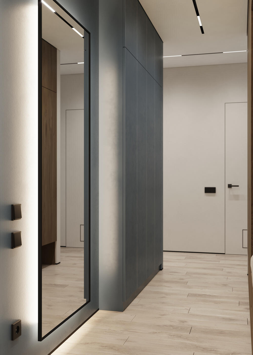 Дизайн-проект квартиры в ЖК «Riviera Club (Ривьера Клаб)» в стиле современный минимализм