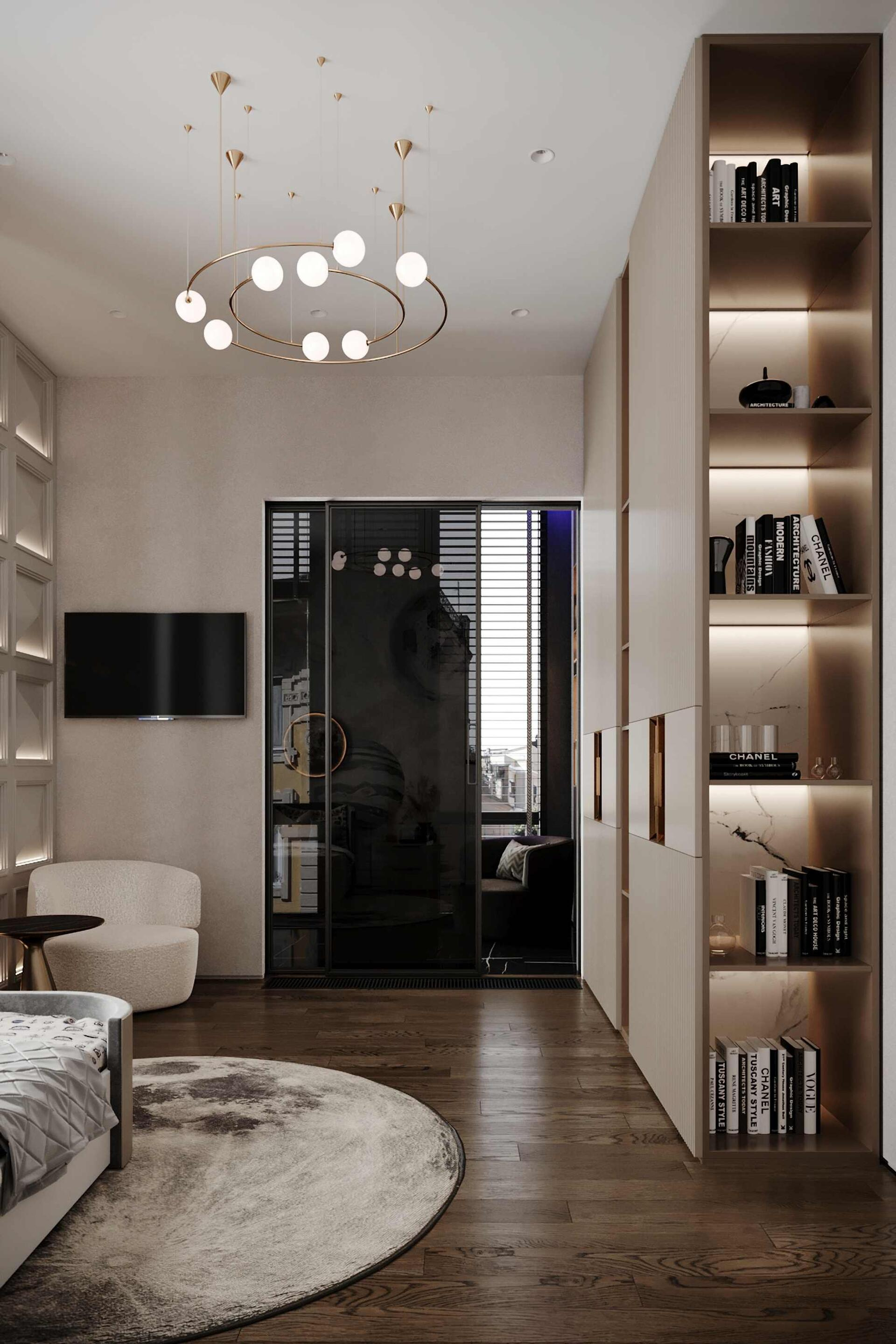 Дизайн интерьера квартиры в ЖК «Апарт-комплекс ZOOM на Неве» в современном стиле