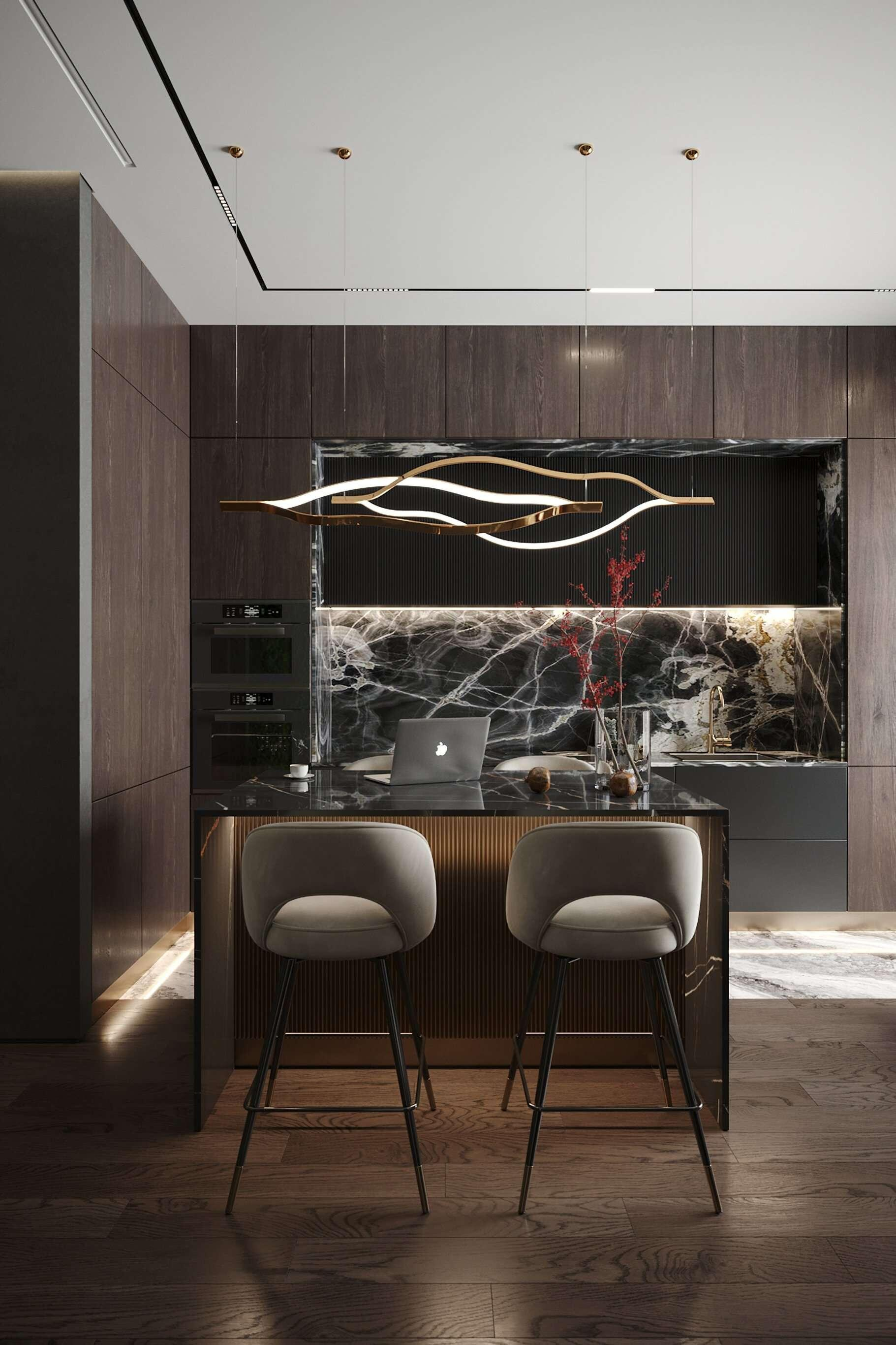 Дизайн интерьера квартиры в ЖК «Апарт-комплекс ZOOM на Неве» в современном стиле