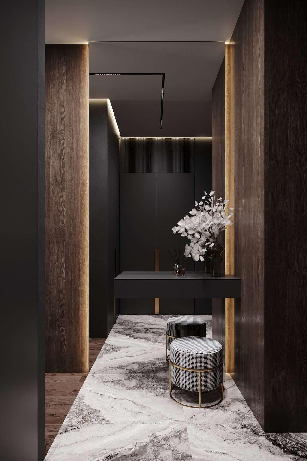 Дизайн интерьера квартиры в ЖК «Апарт-комплекс ZOOM на Неве» в современном стиле