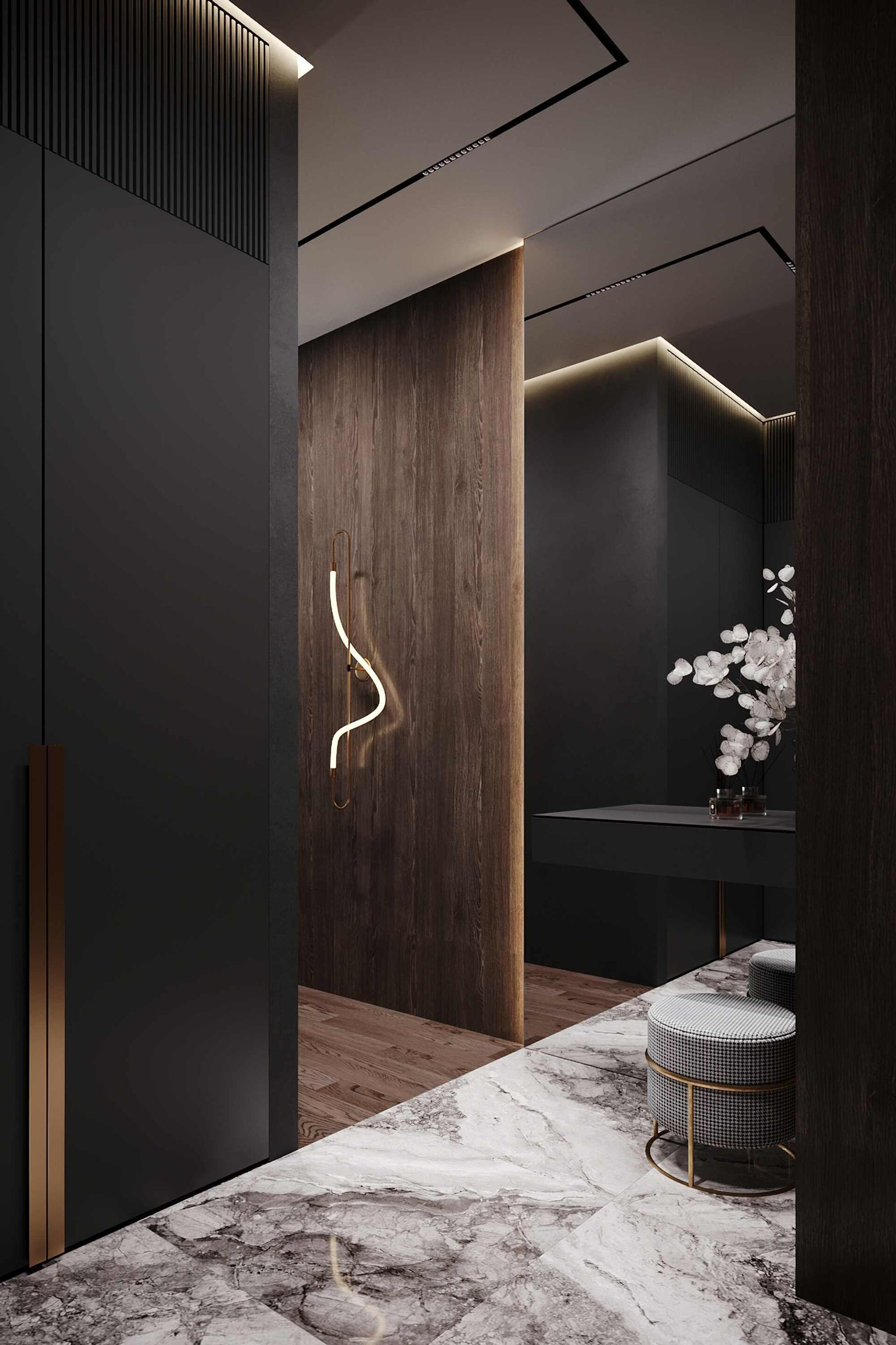 Дизайн интерьера квартиры в ЖК «Апарт-комплекс ZOOM на Неве» в современном стиле