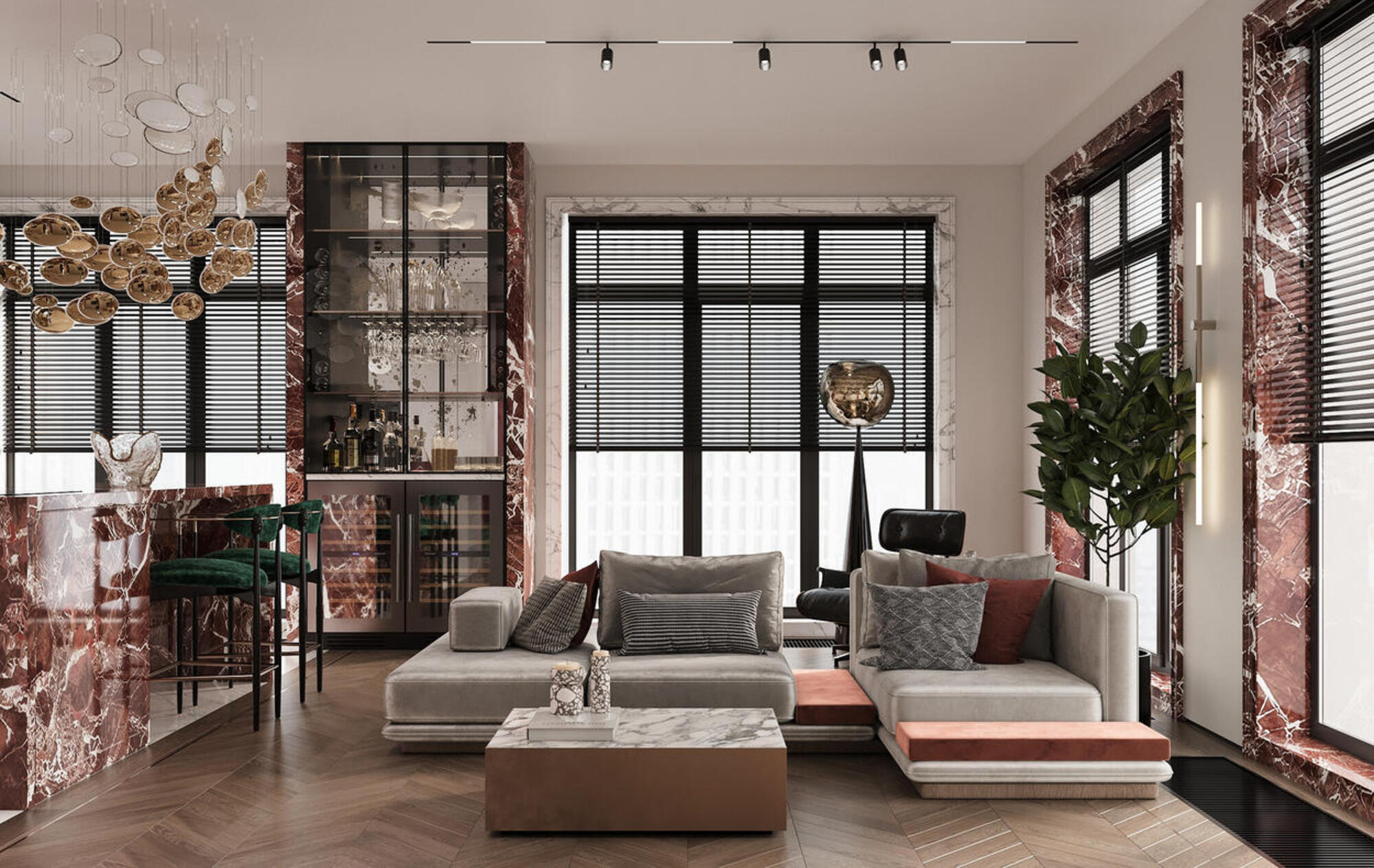 Обложка проекта: Дизайн интерьера квартиры в ЖК «ID Парк Победы» в стиле неоклассика