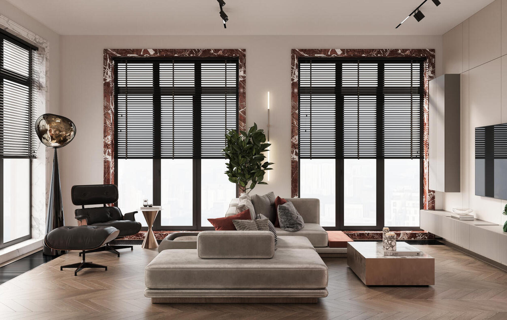 Дизайн интерьера квартиры в ЖК «ID Парк Победы» в стиле неоклассика