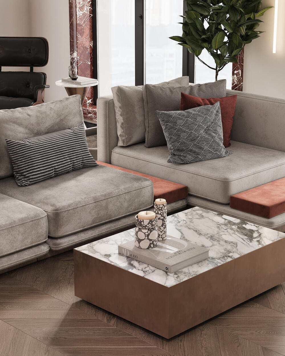 Дизайн интерьера квартиры в ЖК «ID Парк Победы» в стиле неоклассика