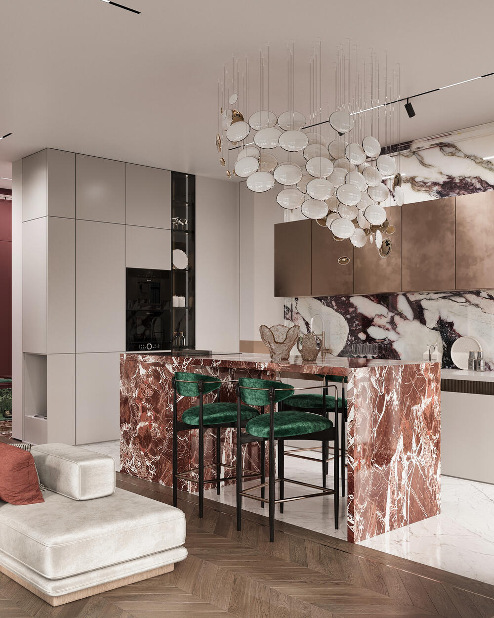 Дизайн интерьера квартиры в ЖК «ID Парк Победы» в стиле неоклассика