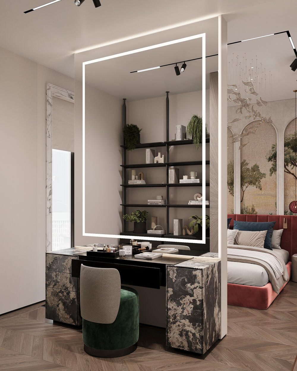 Дизайн интерьера квартиры в ЖК «ID Парк Победы» в стиле неоклассика