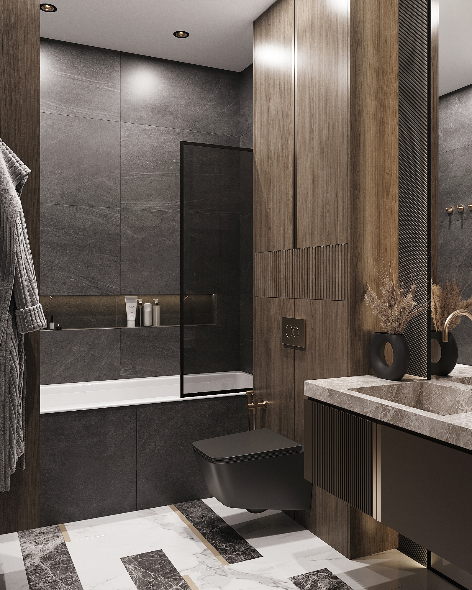 Дизайн-проект квартиры в ЖК «Level Бауманская» в стиле ар-деко