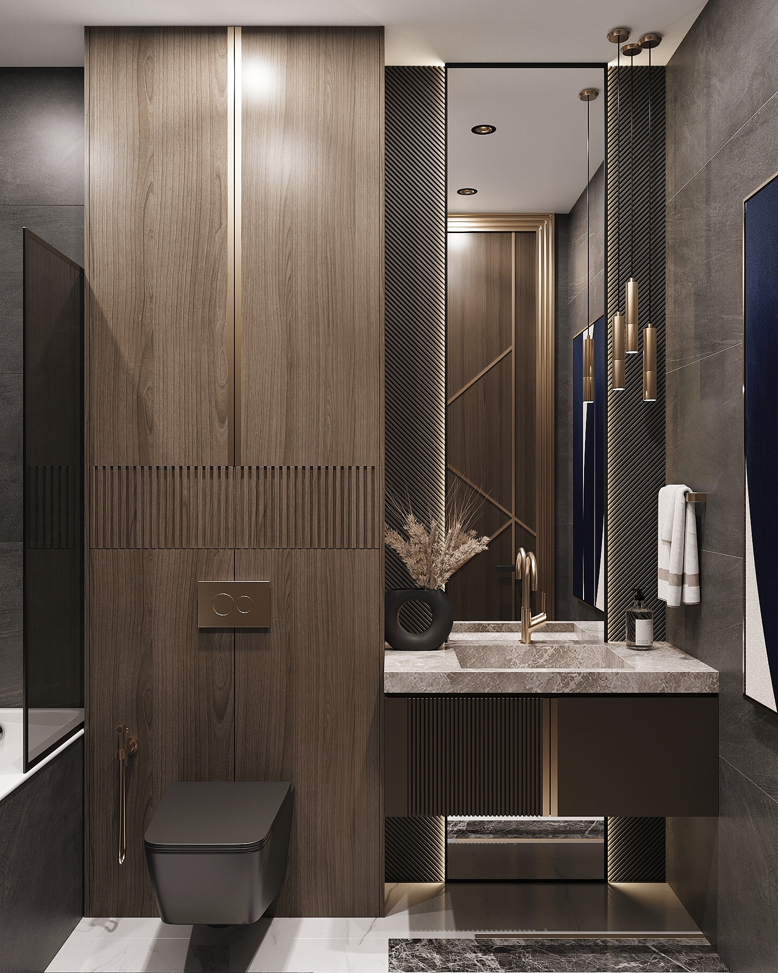 Дизайн-проект квартиры в ЖК «Level Бауманская» в стиле ар-деко