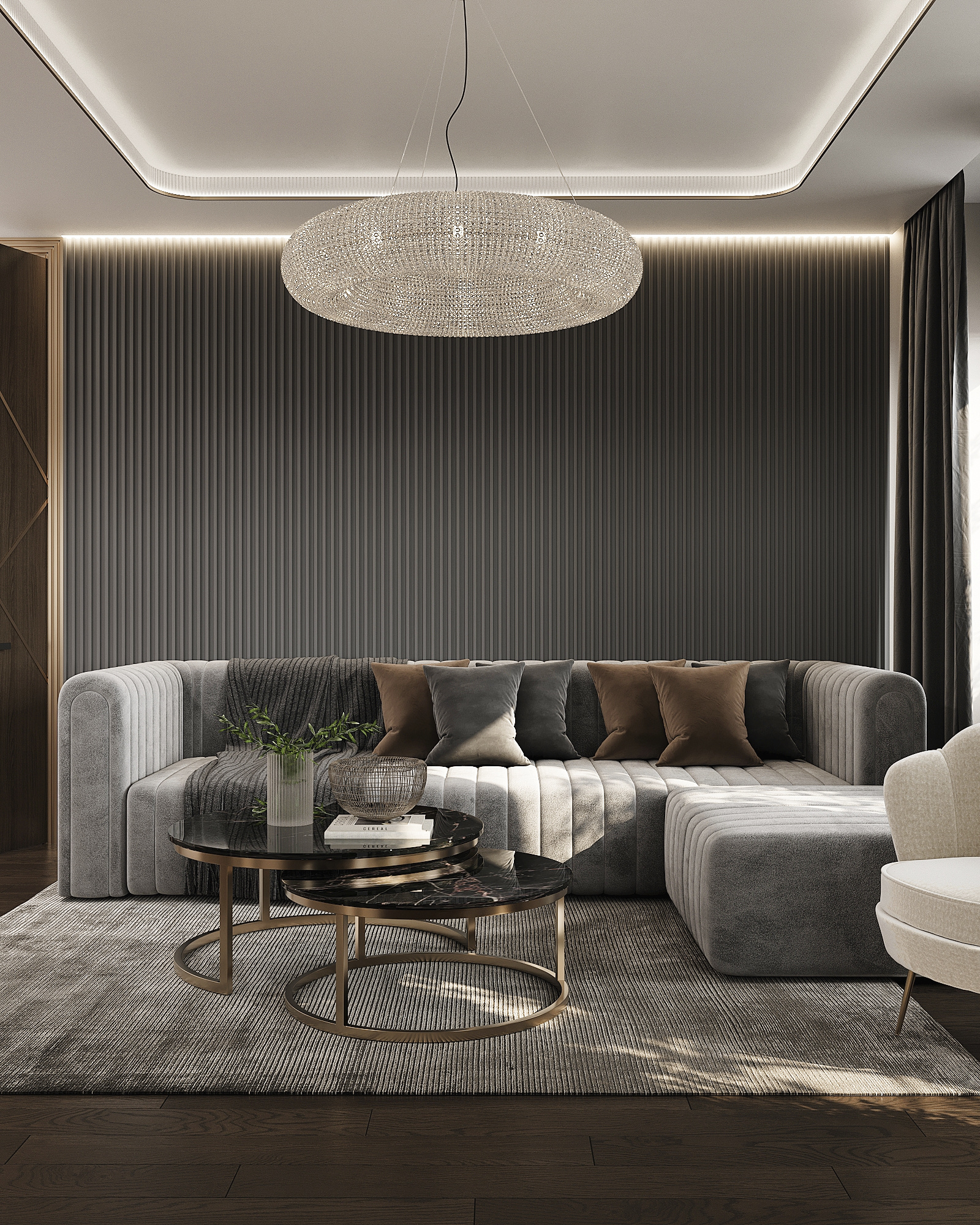 Дизайн-проект квартиры в ЖК «Level Бауманская» в стиле ар-деко