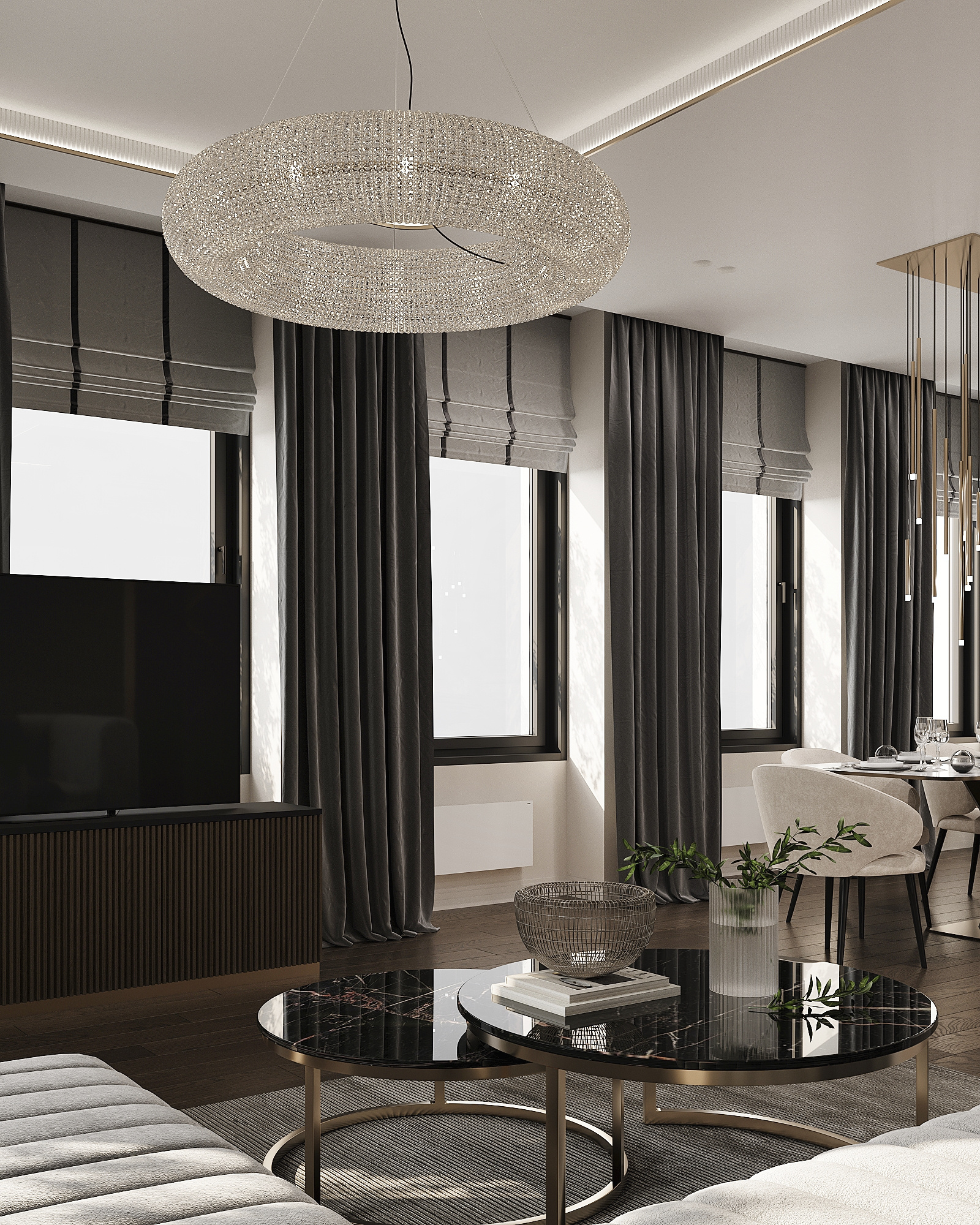 Дизайн-проект квартиры в ЖК «Level Бауманская» в стиле ар-деко