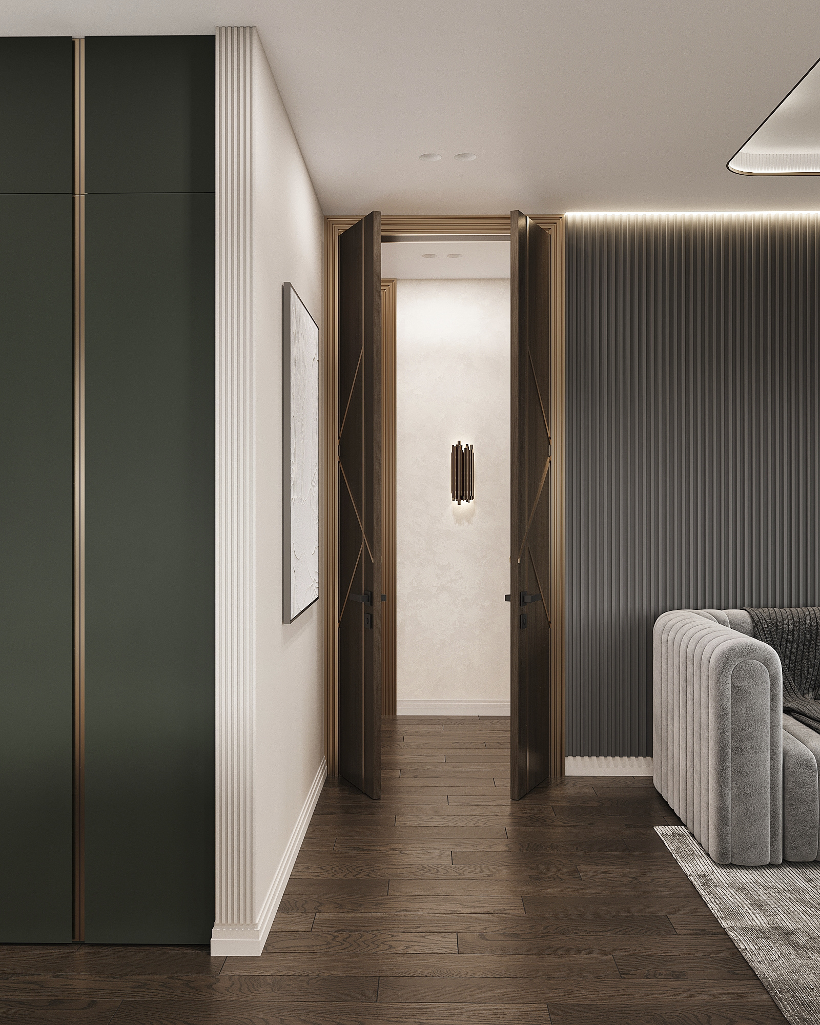 Дизайн-проект квартиры в ЖК «Level Бауманская» в стиле ар-деко