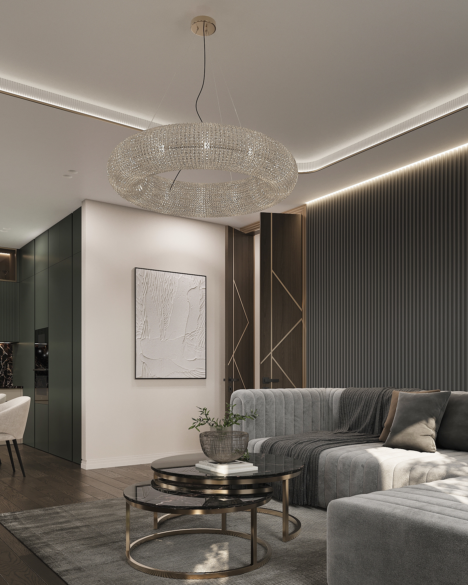 Дизайн-проект квартиры в ЖК «Level Бауманская» в стиле ар-деко