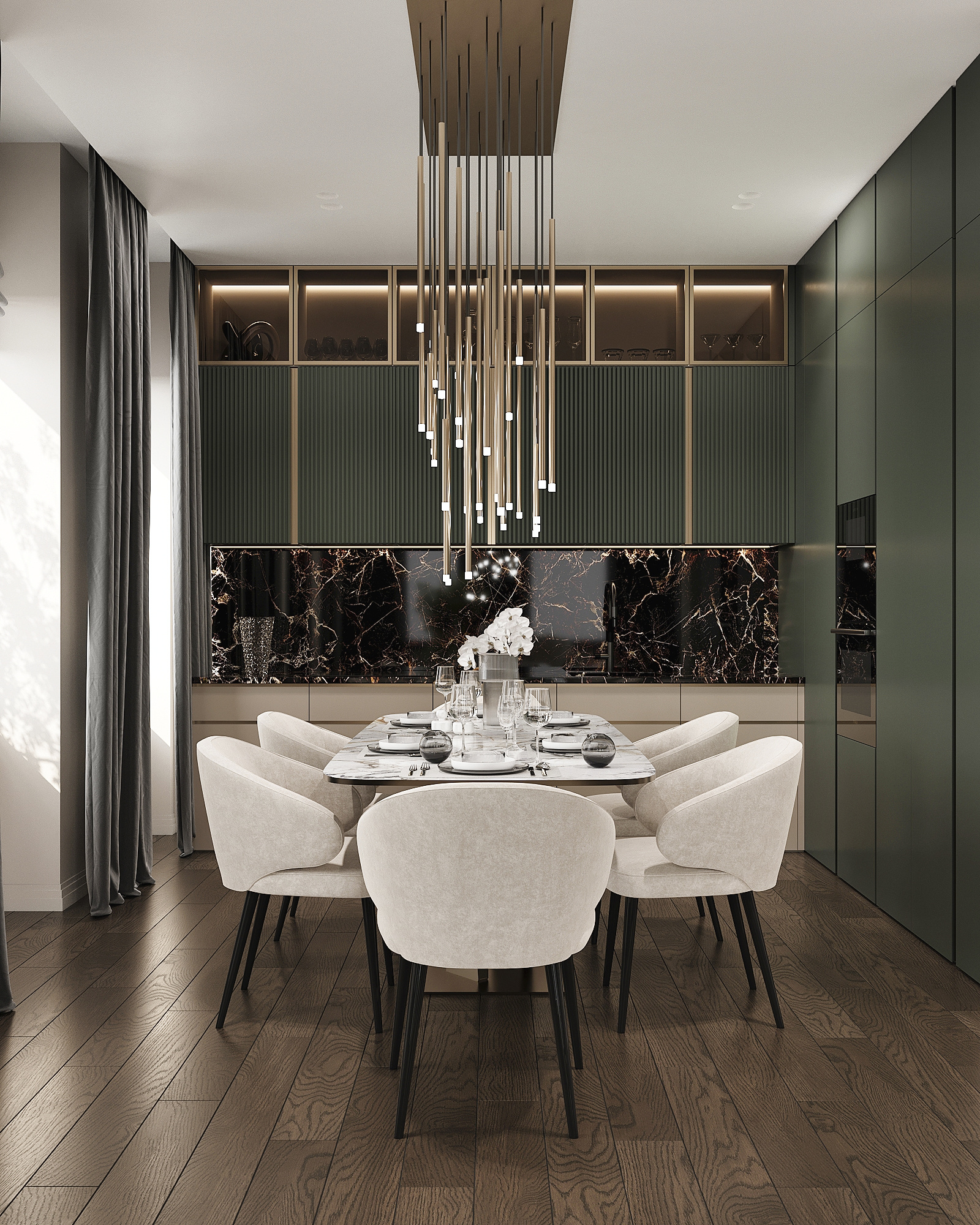 Дизайн-проект квартиры в ЖК «Level Бауманская» в стиле ар-деко