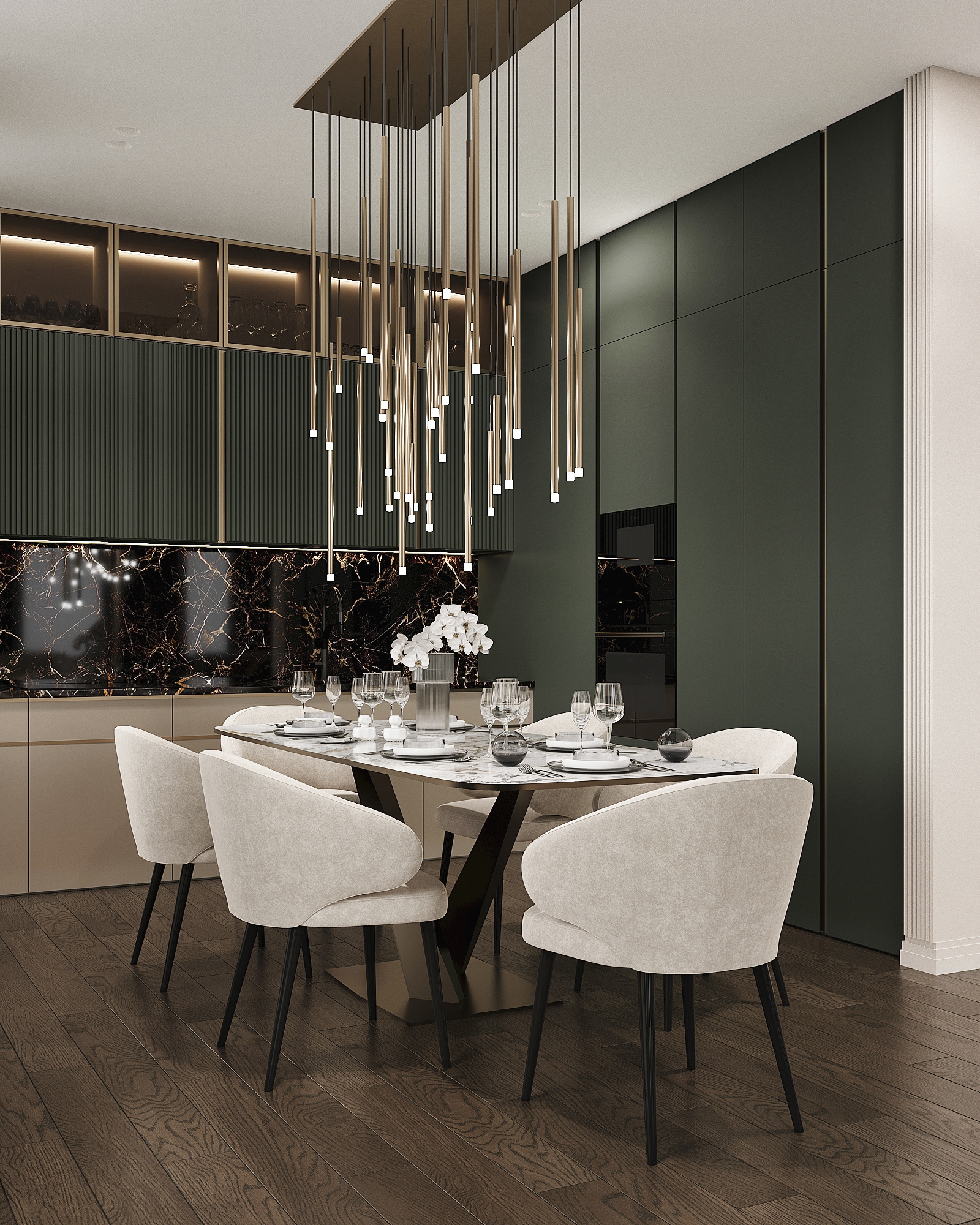 Дизайн-проект квартиры в ЖК «Level Бауманская» в стиле ар-деко