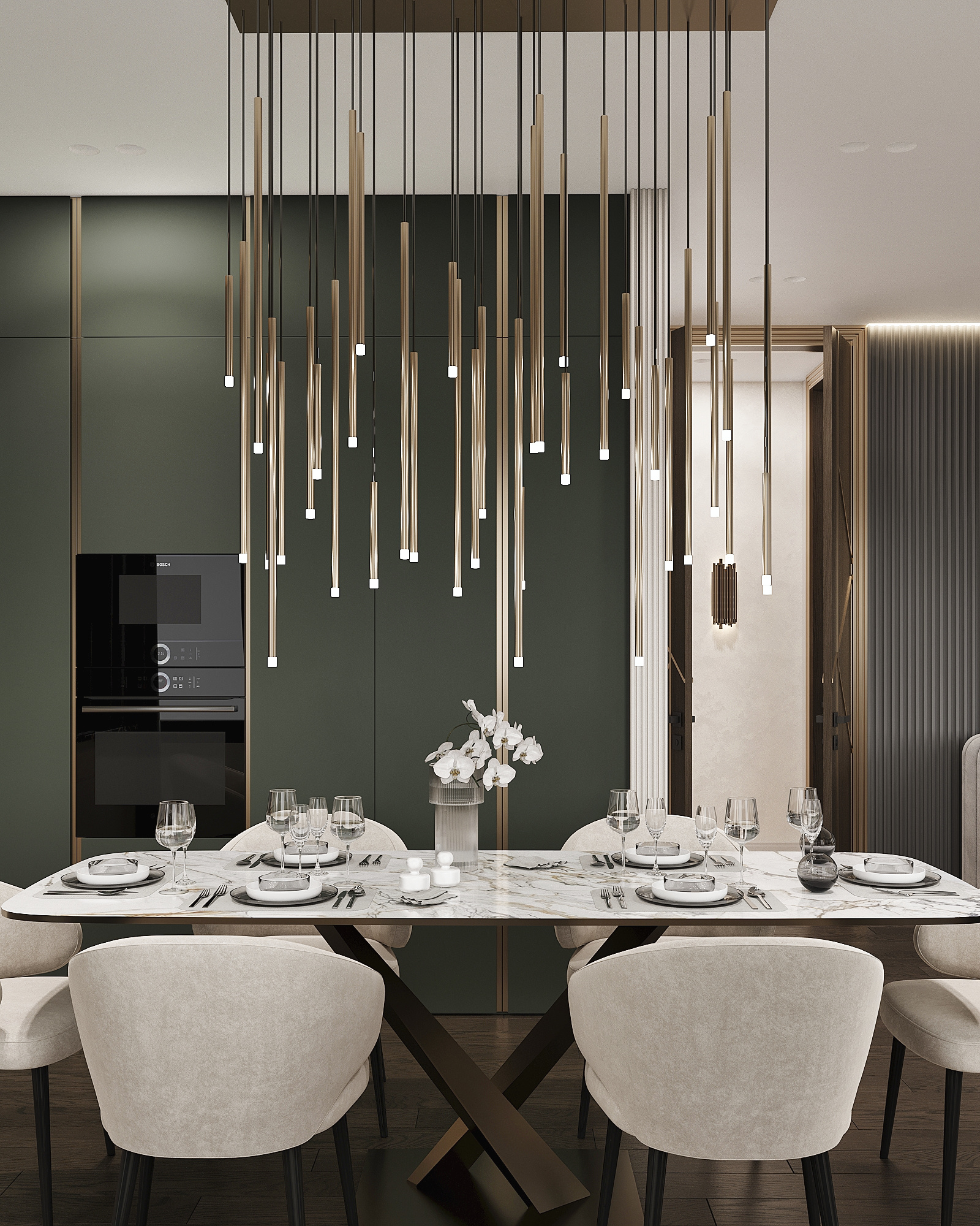 Дизайн-проект квартиры в ЖК «Level Бауманская» в стиле ар-деко