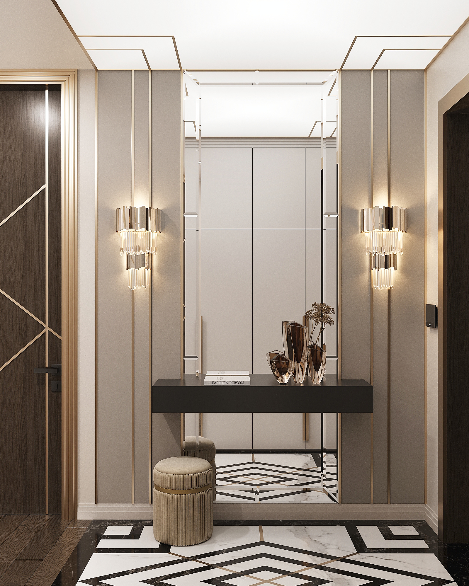 Дизайн-проект квартиры в ЖК «Level Бауманская» в стиле ар-деко