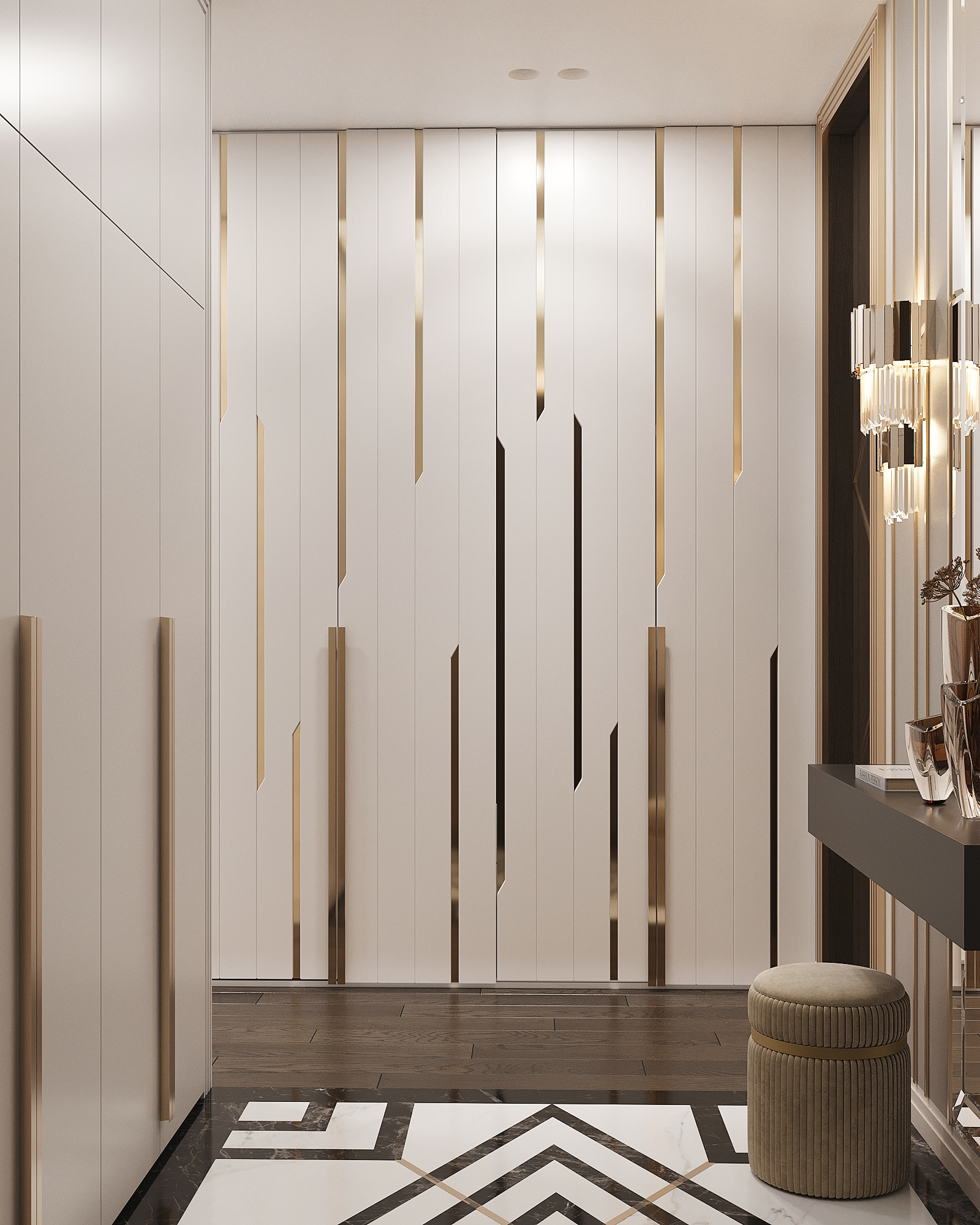 Дизайн-проект квартиры в ЖК «Level Бауманская» в стиле ар-деко